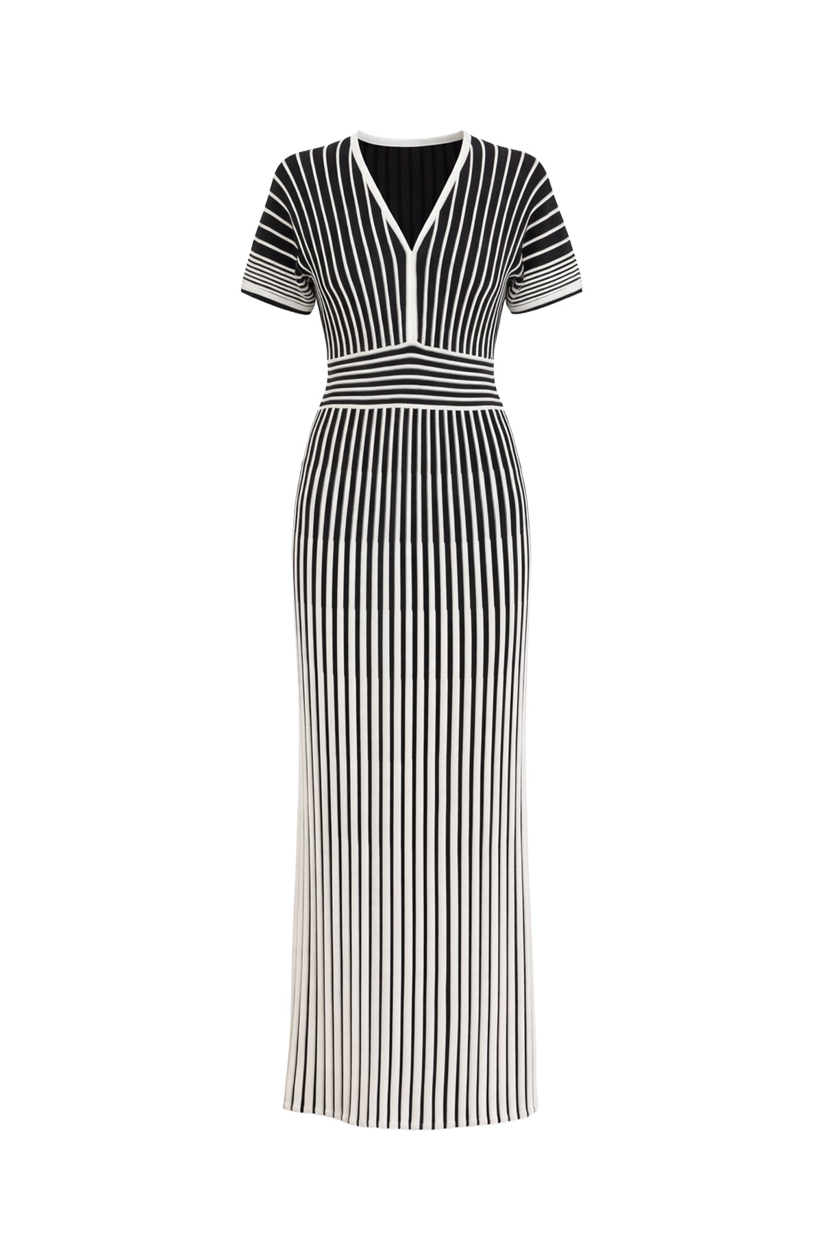 Take Her Out Pleated Knit Short Sleeve Maxi Dress