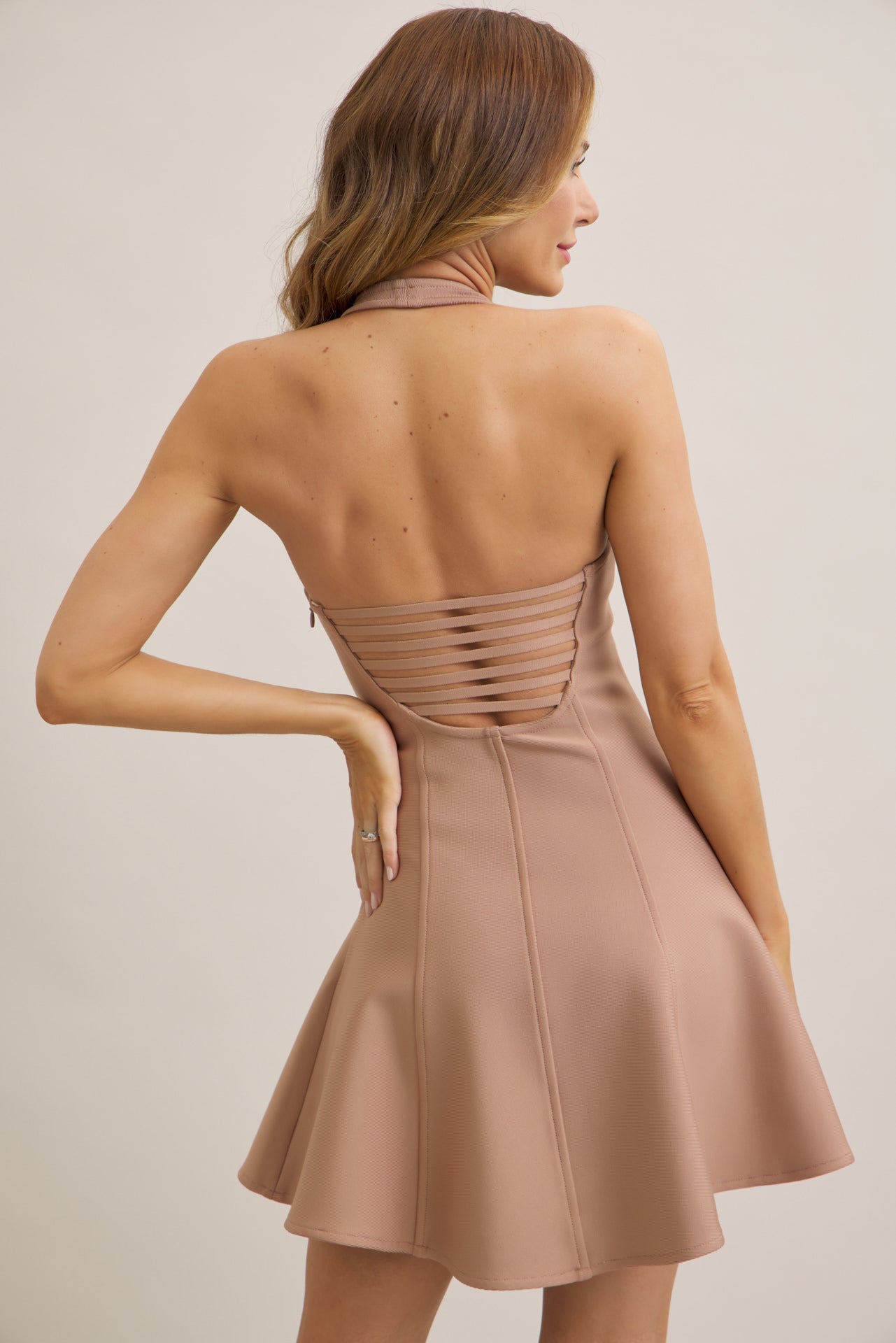 Halter Glamour Bandage Mini Dress