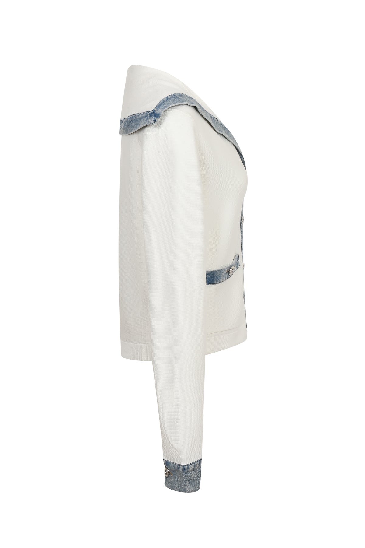 Denim Voyage Collar Cardigan