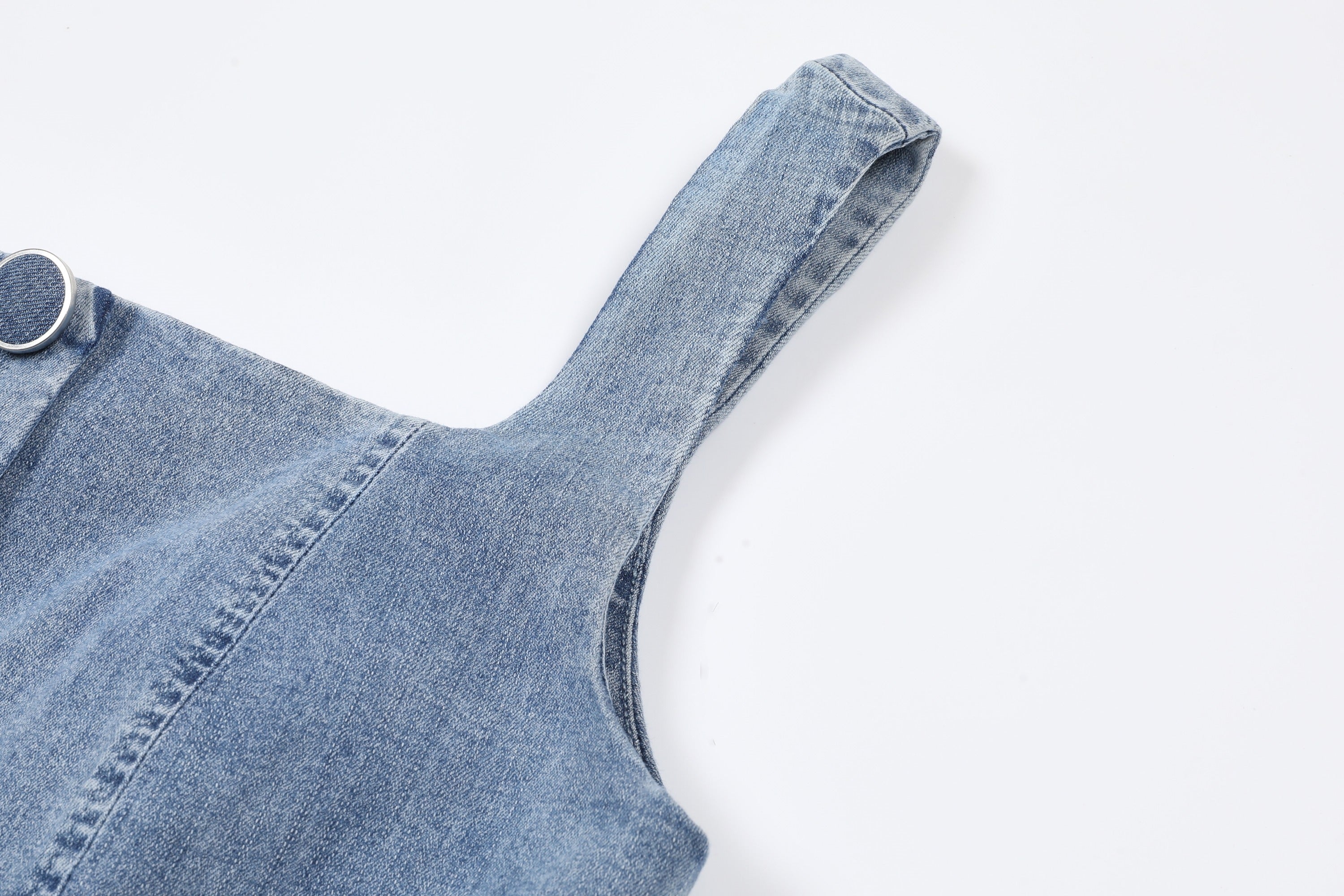 Seren Denim Button Down Top With Pants Set