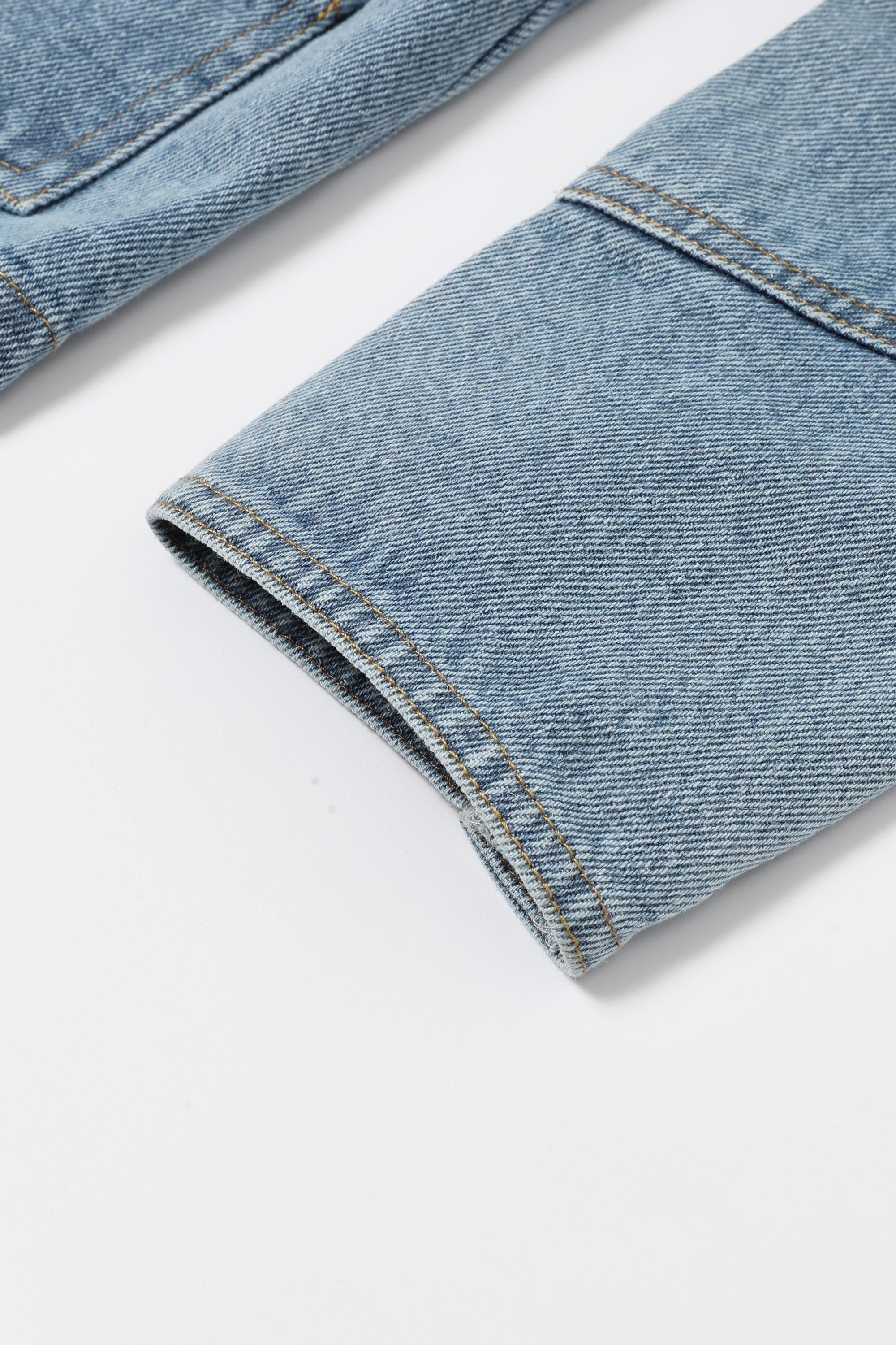 Studded Detail Denim Couture Jacket