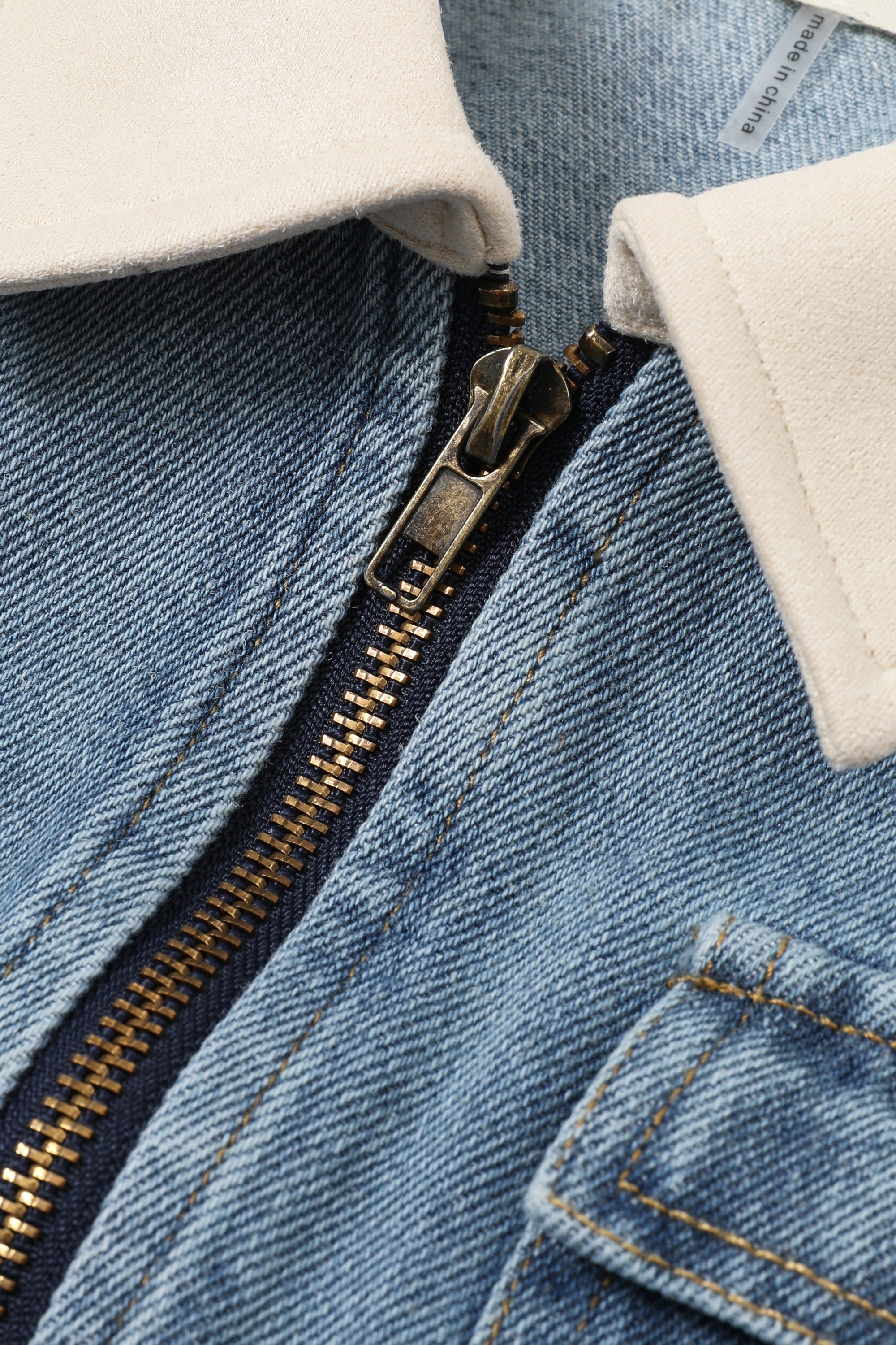 Studded Detail Denim Couture Jacket