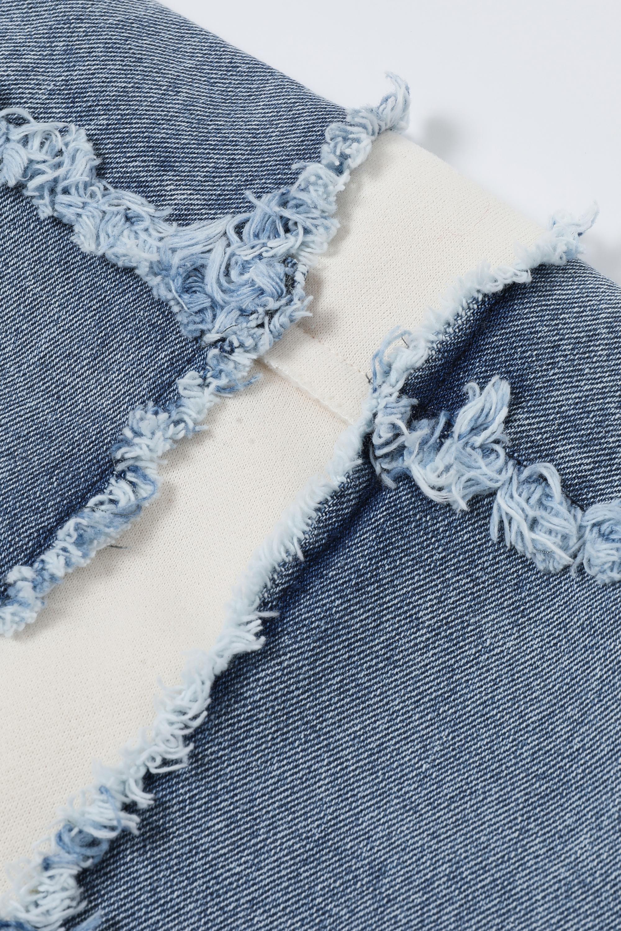 Denim Hybrid Form Hoodie
