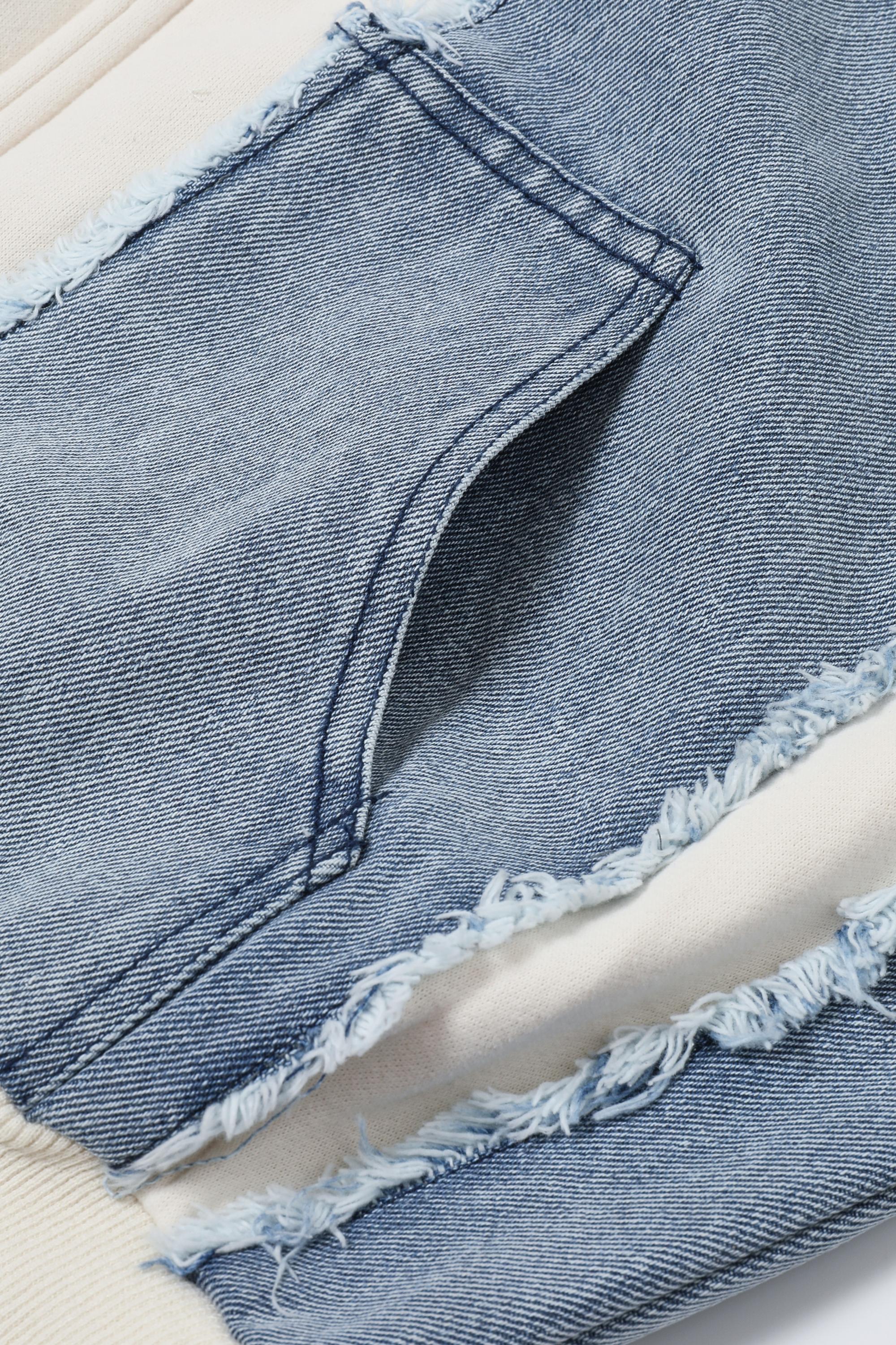 Denim Hybrid Form Hoodie