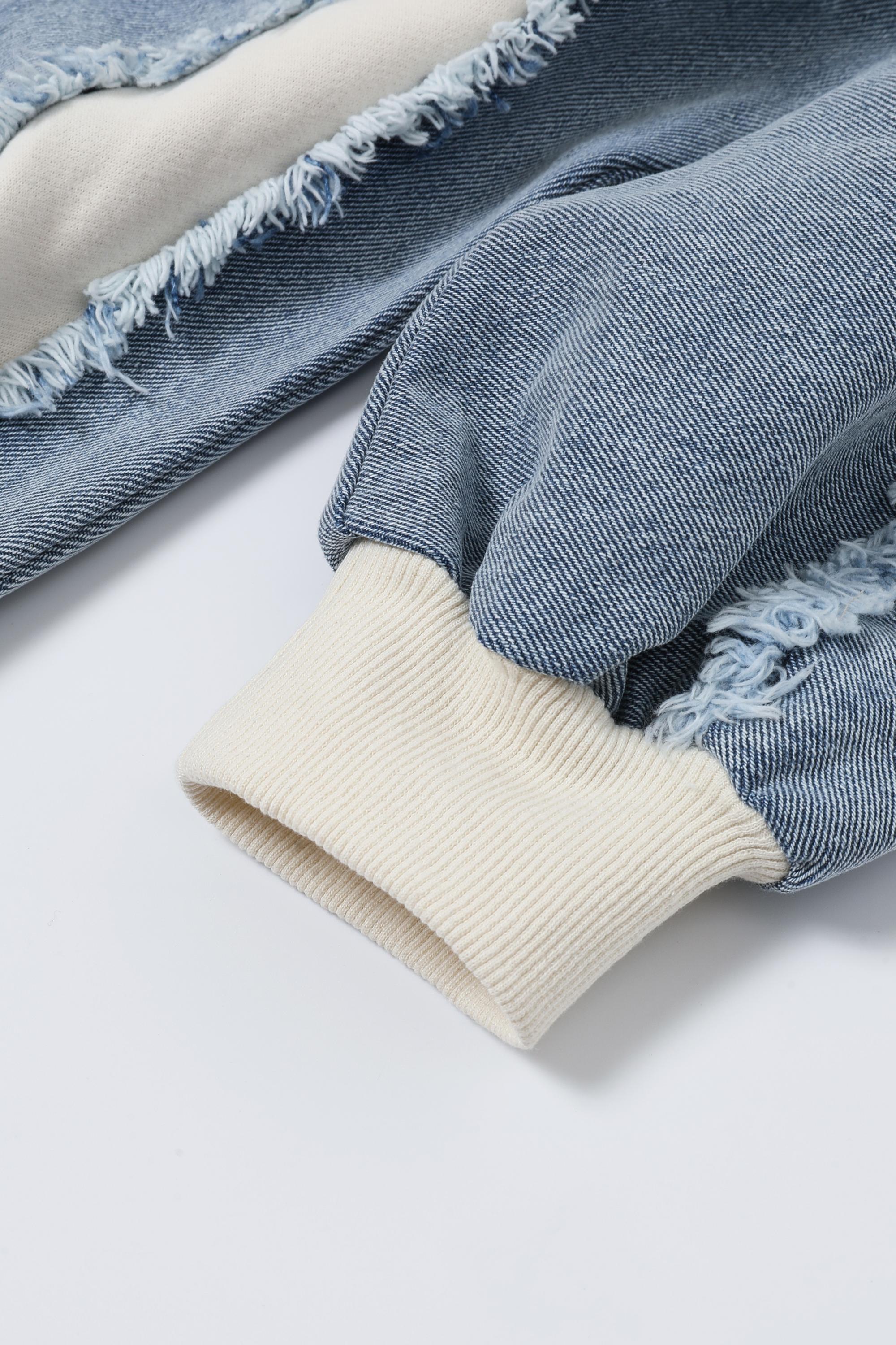Denim Hybrid Form Hoodie