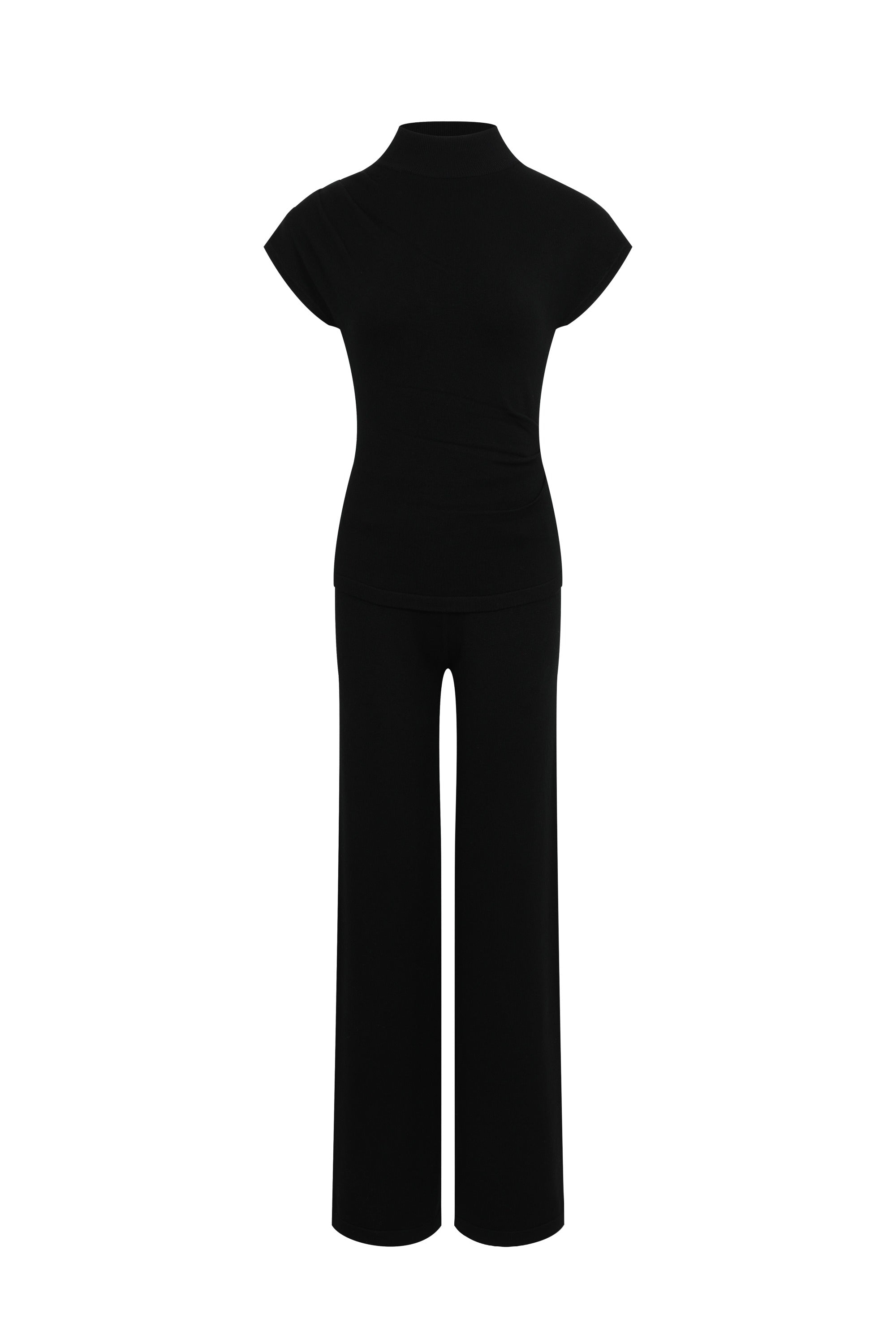 The Norah Knit Top With Pleats & Pants Set