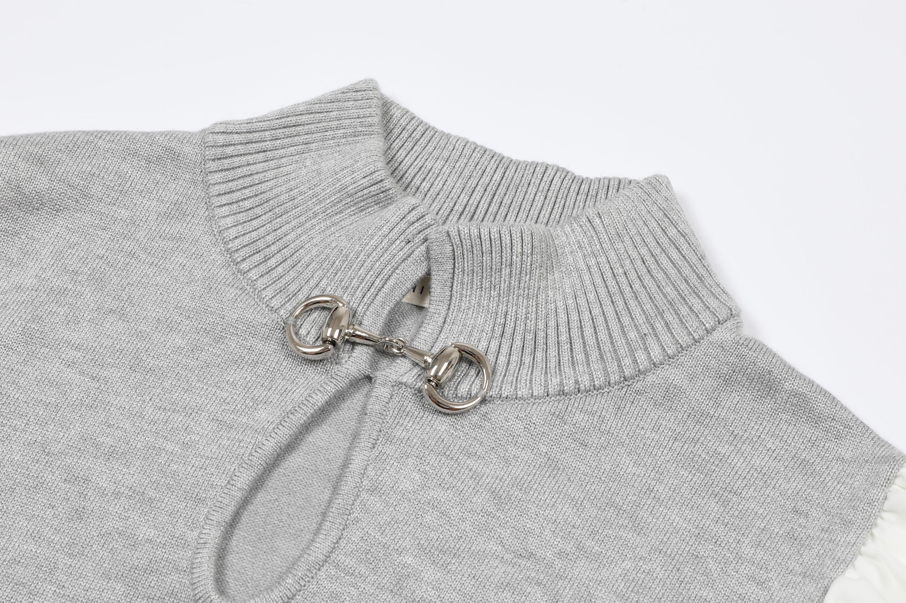Two In One Knit Top With Trim
