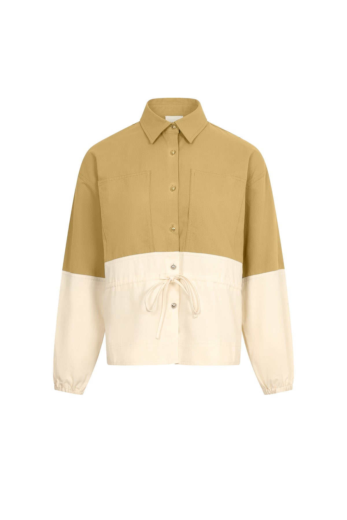 Sculpted Colorblock Casual Jacket