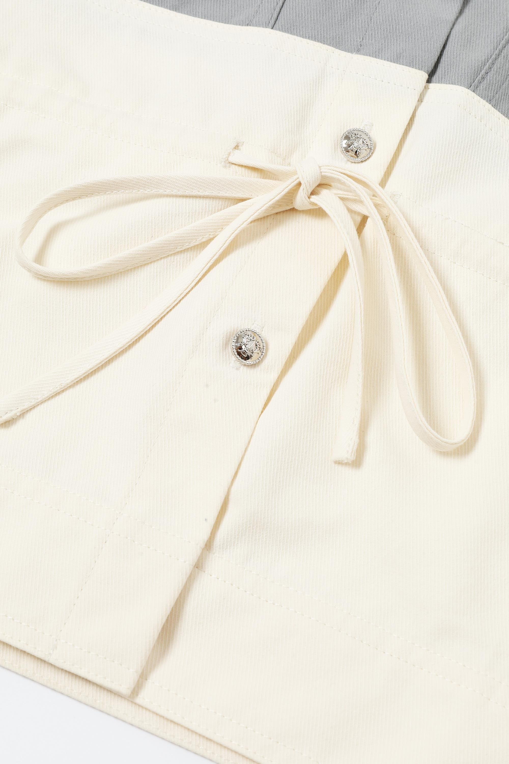 Sculpted Colorblock Casual Jacket