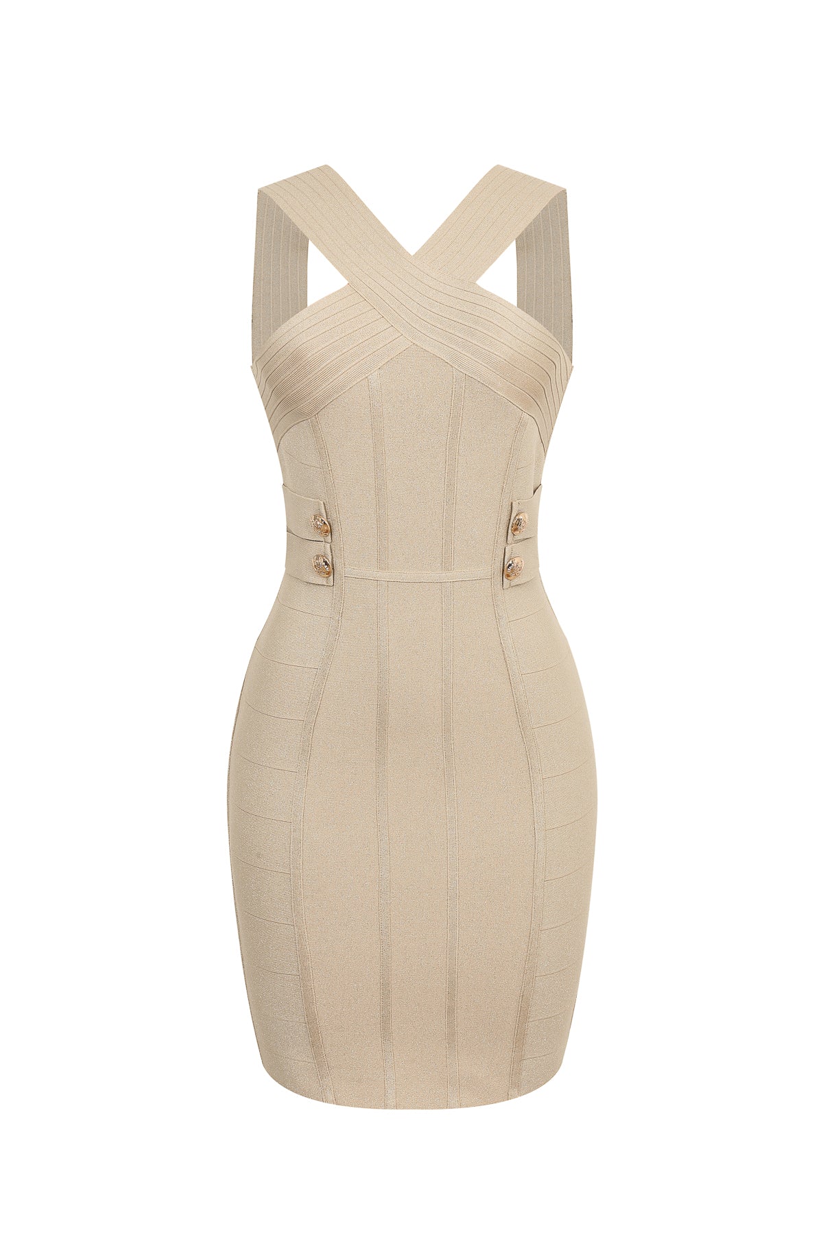 Runway Luxe Metallic Bandage Dress