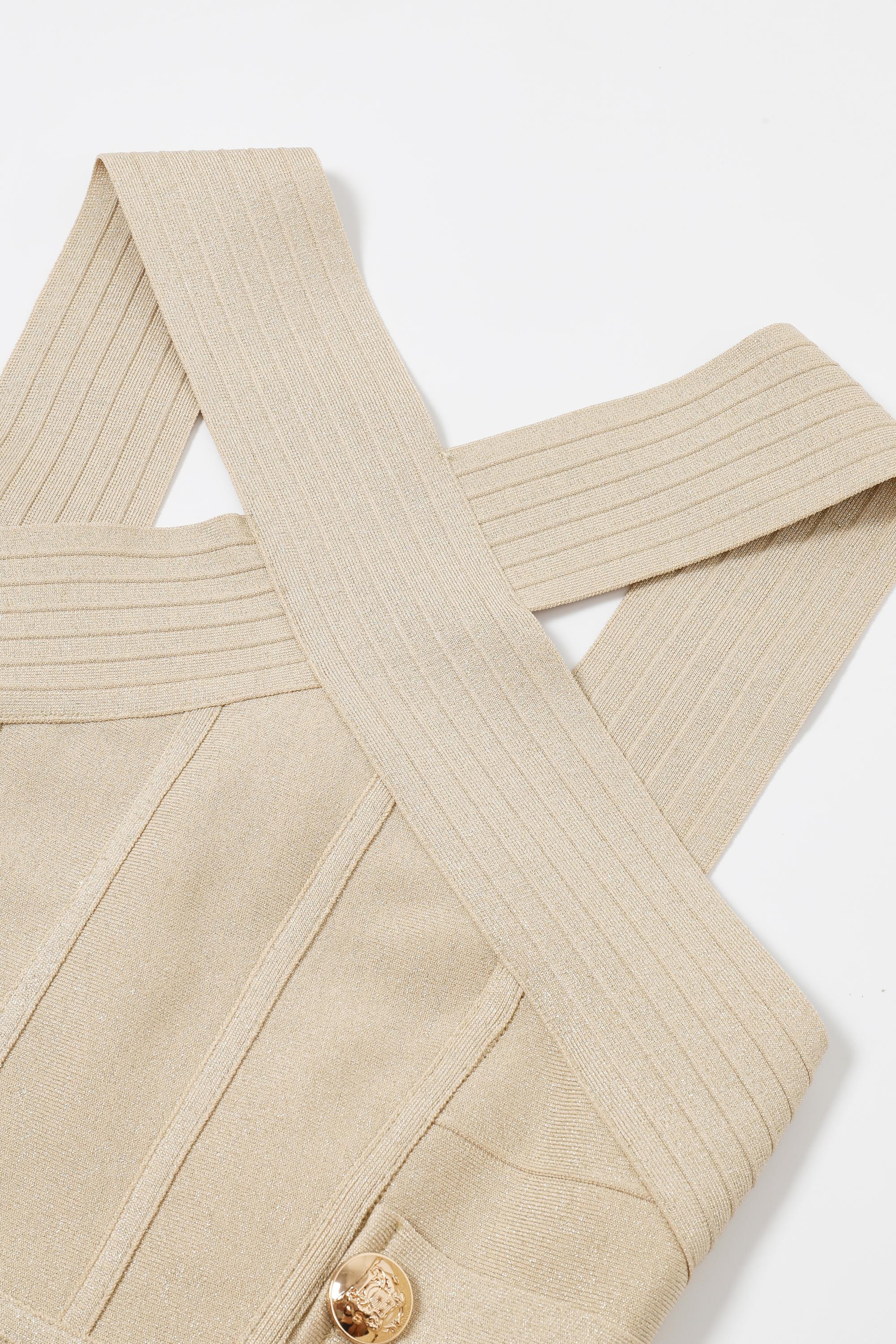 Runway Luxe Metallic Bandage Dress