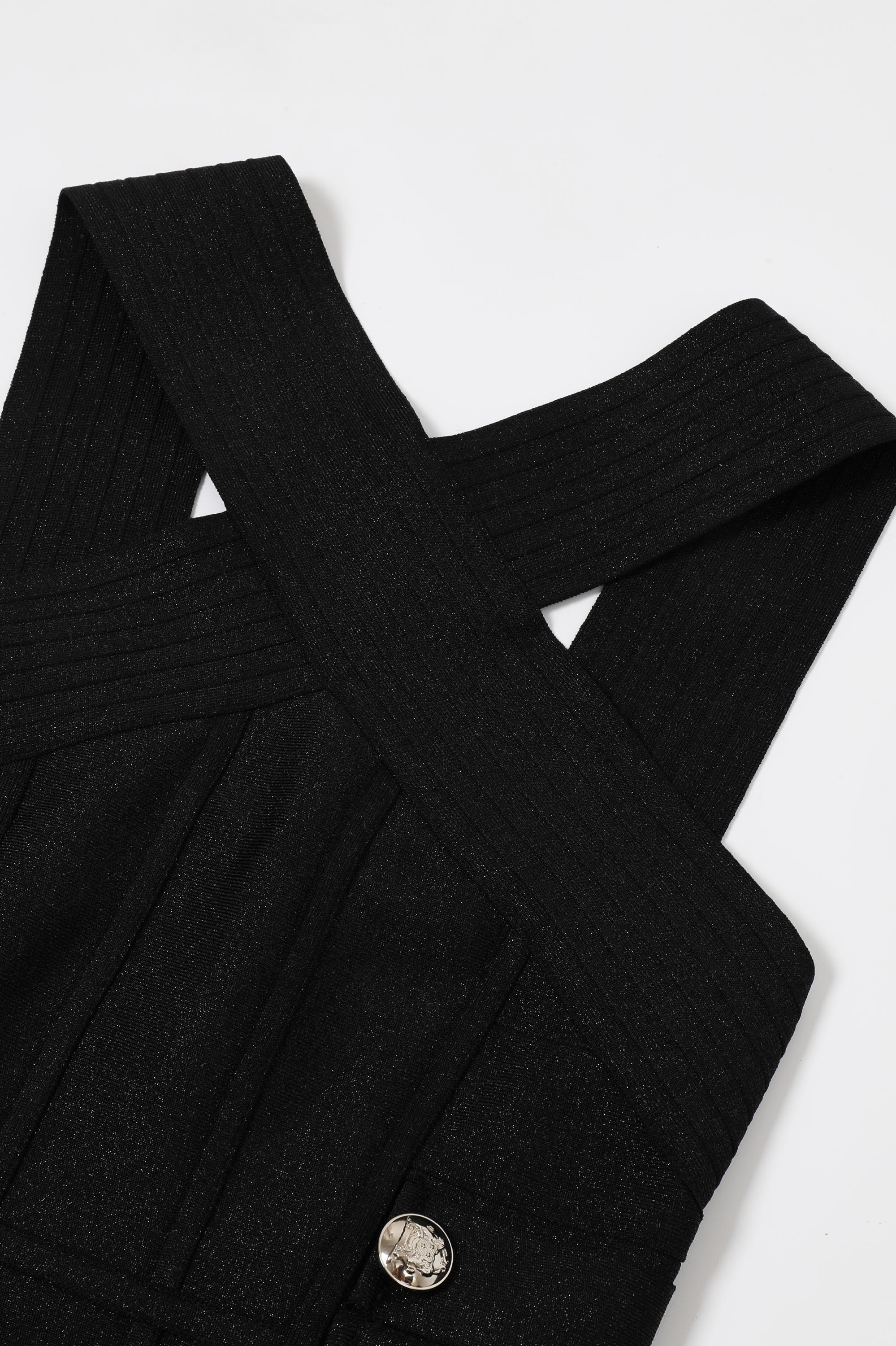 Runway Luxe Metallic Bandage Dress