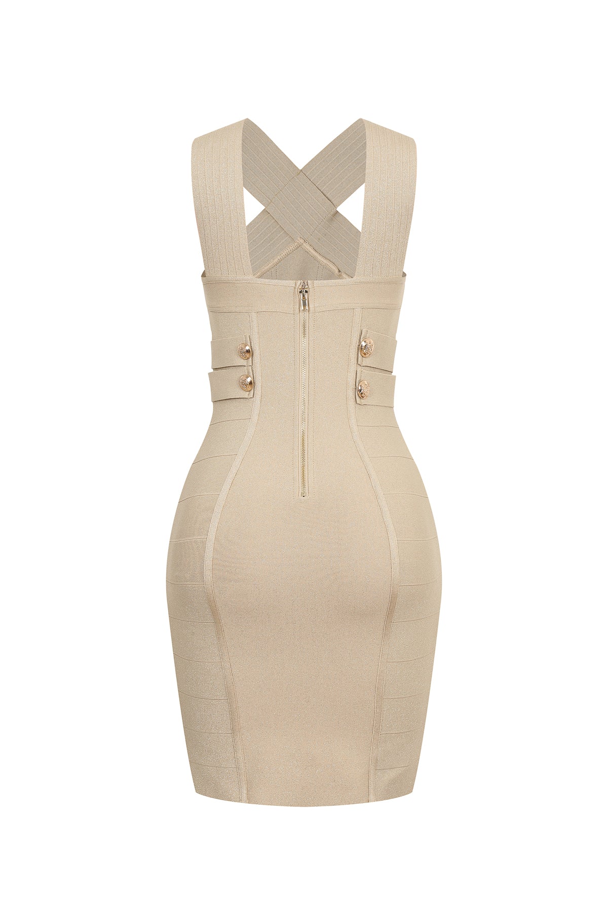Runway Luxe Metallic Bandage Dress
