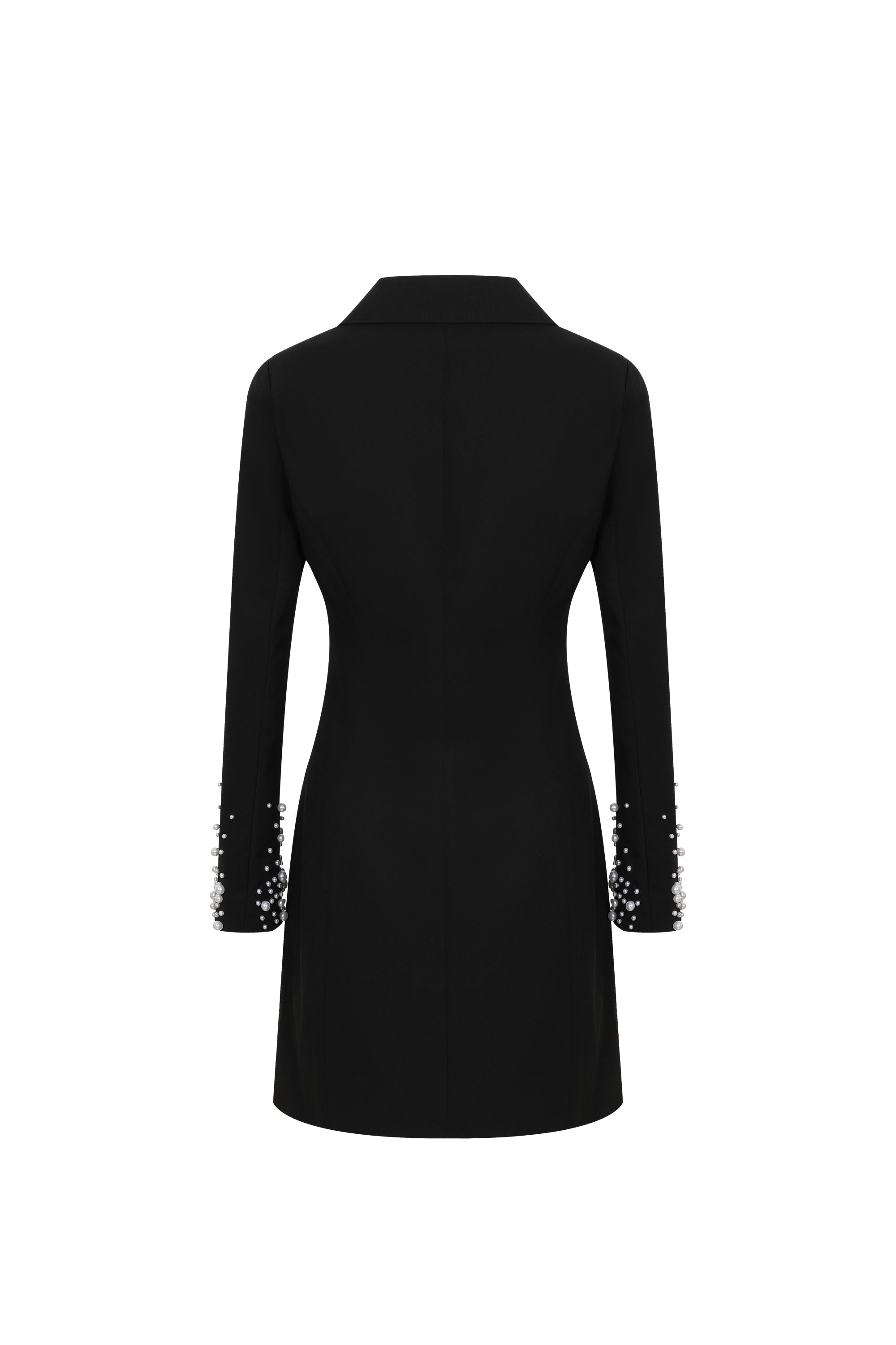 Midnight Pearl Embellished Blazer Dress
