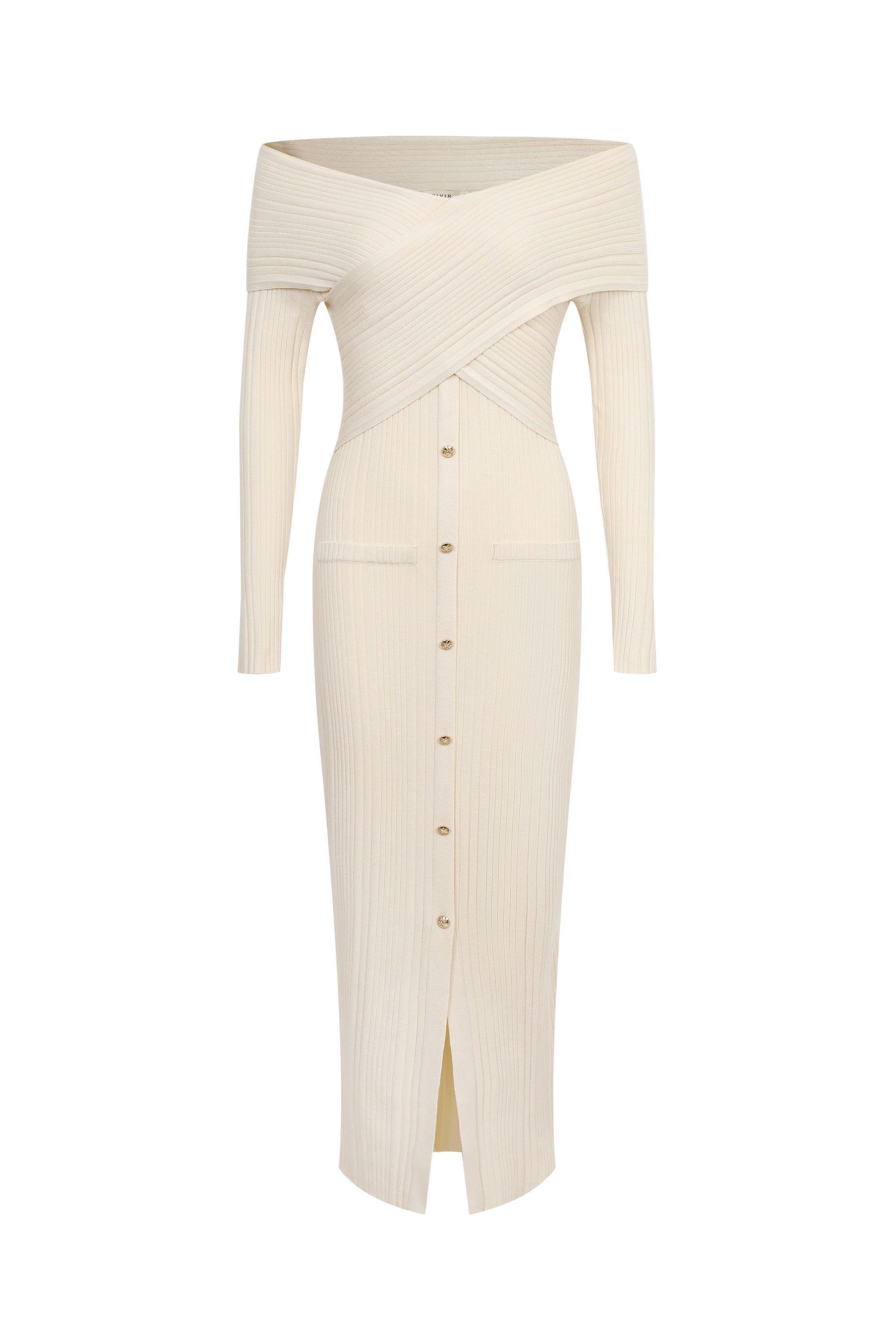 Riviera Off-Shoulder Midi Dress