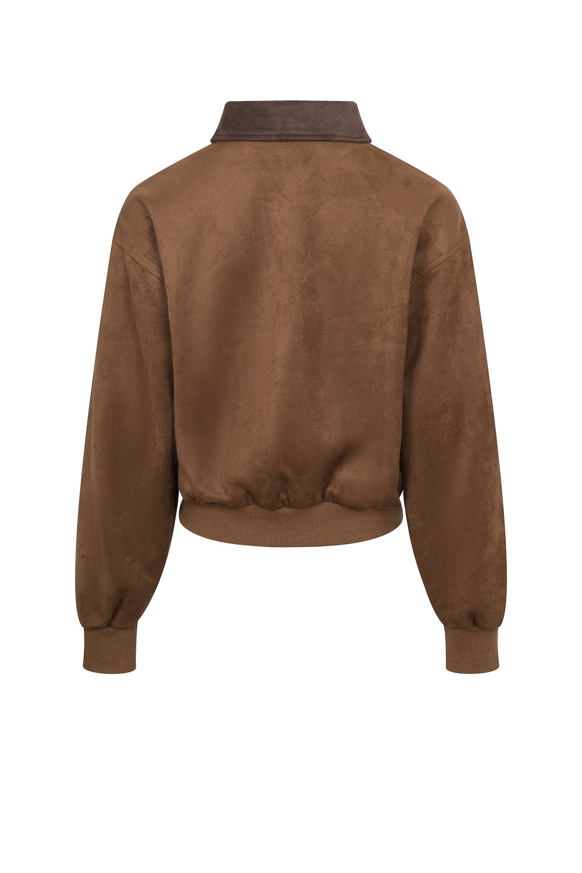 Embellished Crest Suede Jacket
