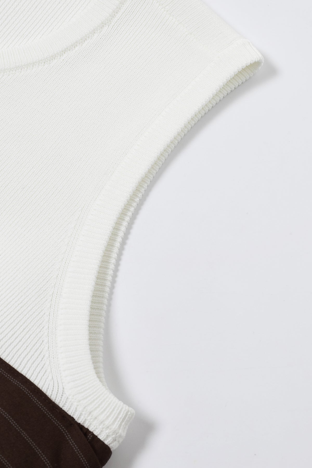 Daybreak Stripe Sleeveless Woven Bow Twofer Top