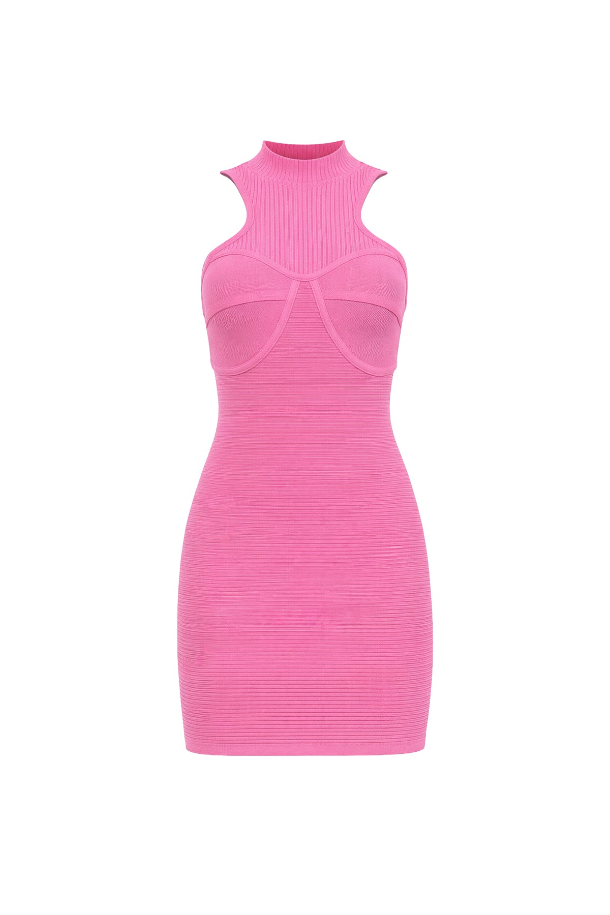 Bandage Ribbed Halter Dress