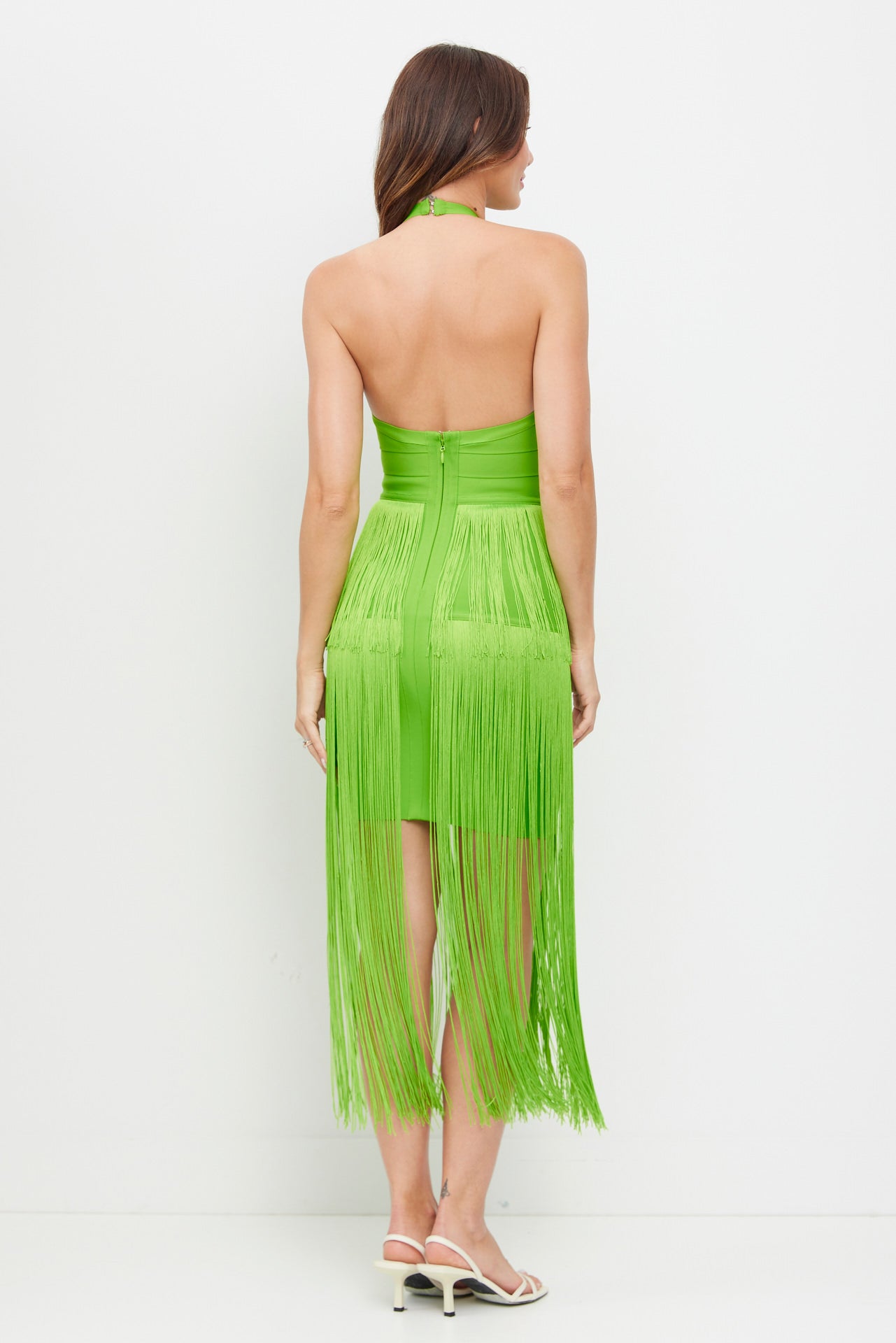 Halter Fringe Dress