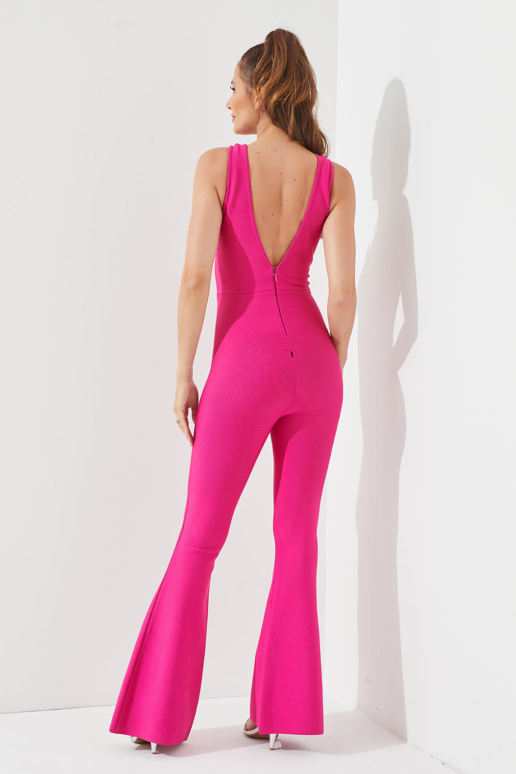 Bandage Sleeveless Jumpsuit with Emebellishments