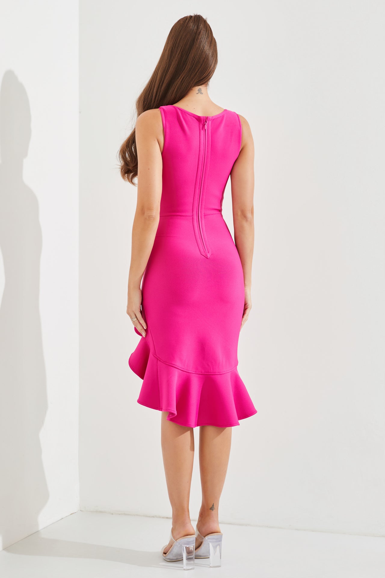 Ruffle Hem Mini Dress