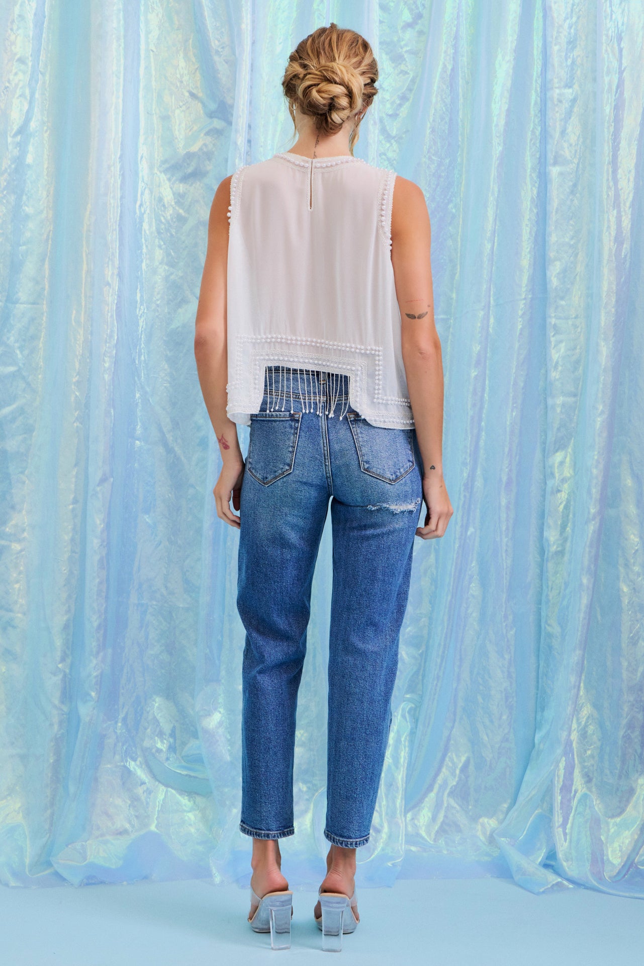 Amelia Beaded Sleeveless Top