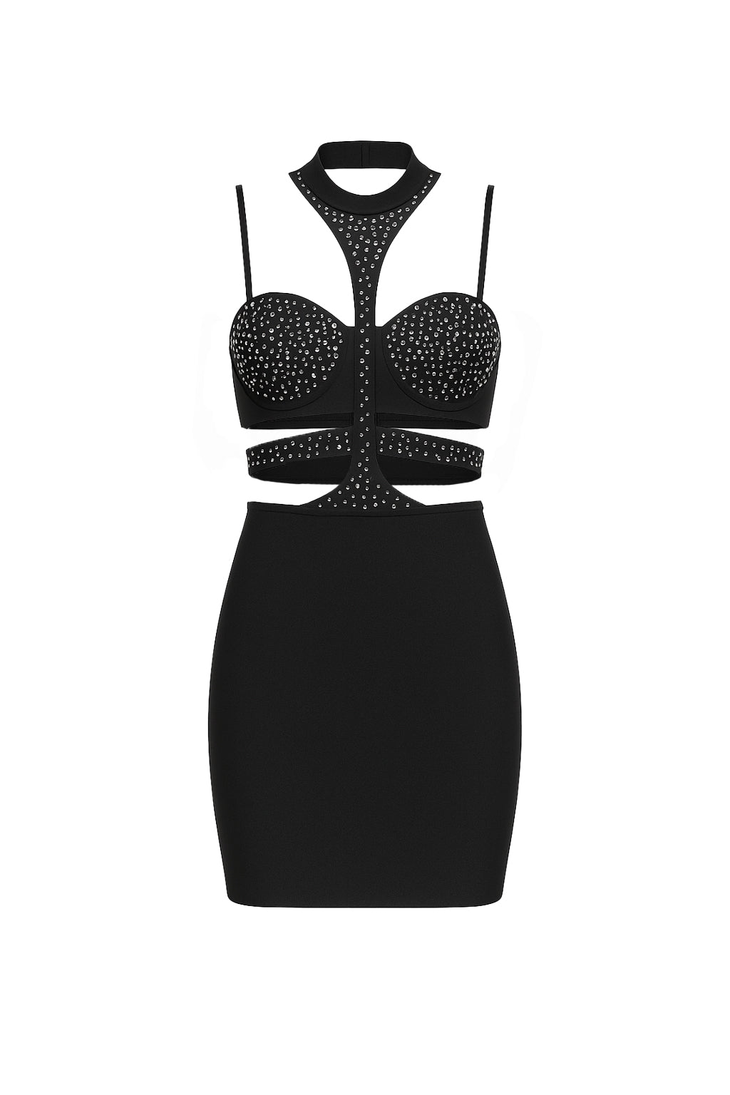 Hot Possession Bandage Cutout Detail Mini Dress