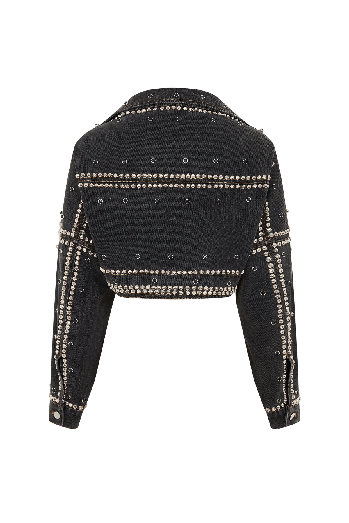 Denim Studded Bolero Jacket