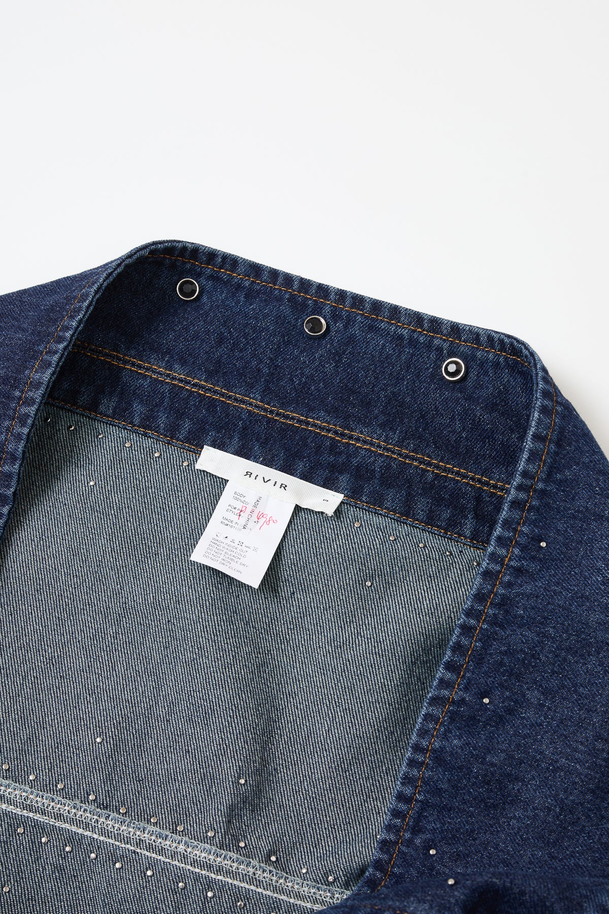 Denim Studded Bolero Jacket