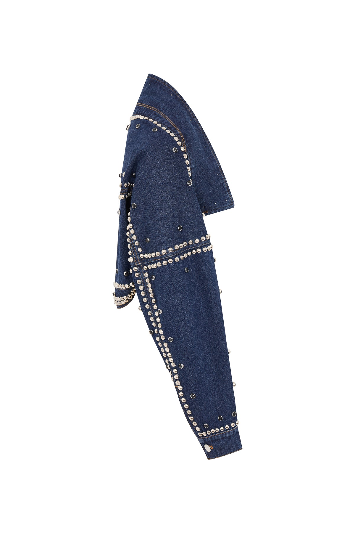 Denim Studded Bolero Jacket