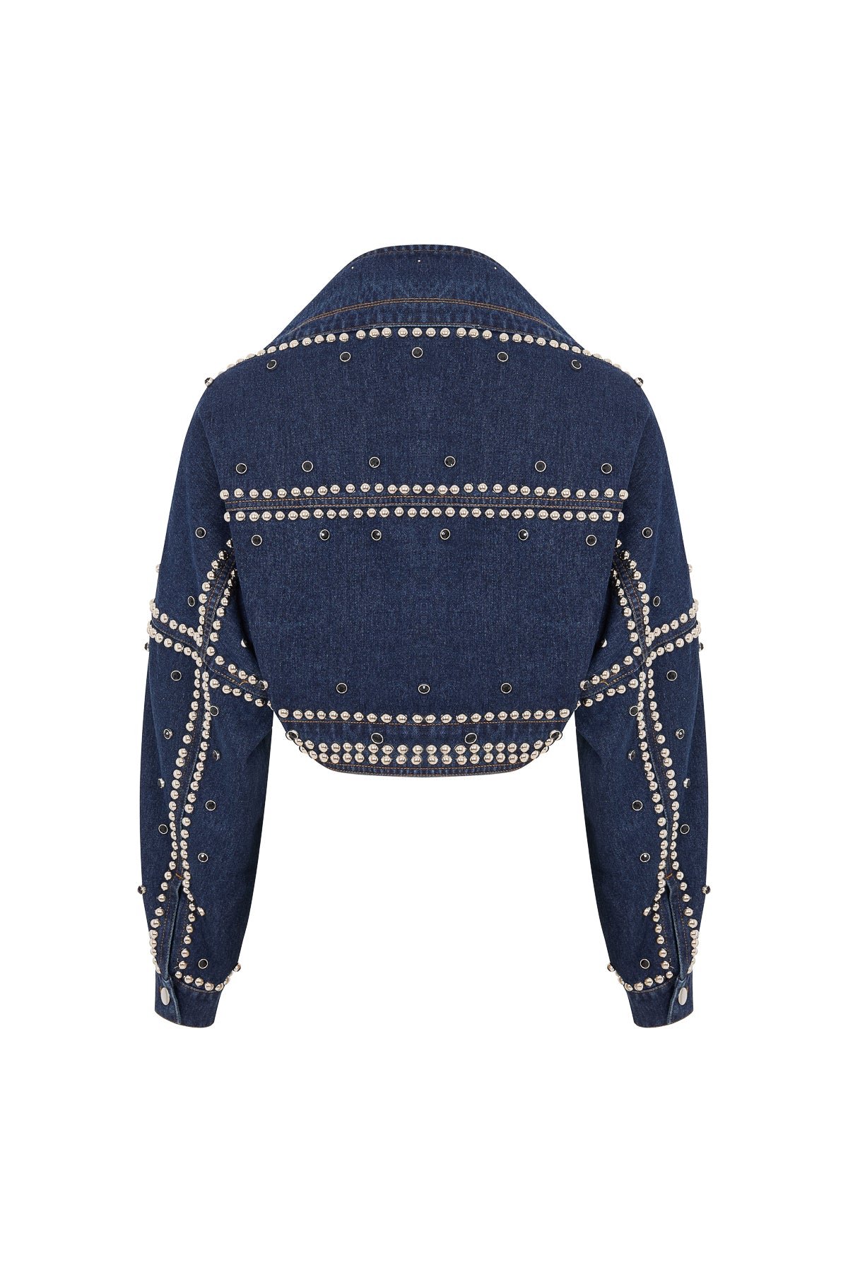 Denim Studded Bolero Jacket