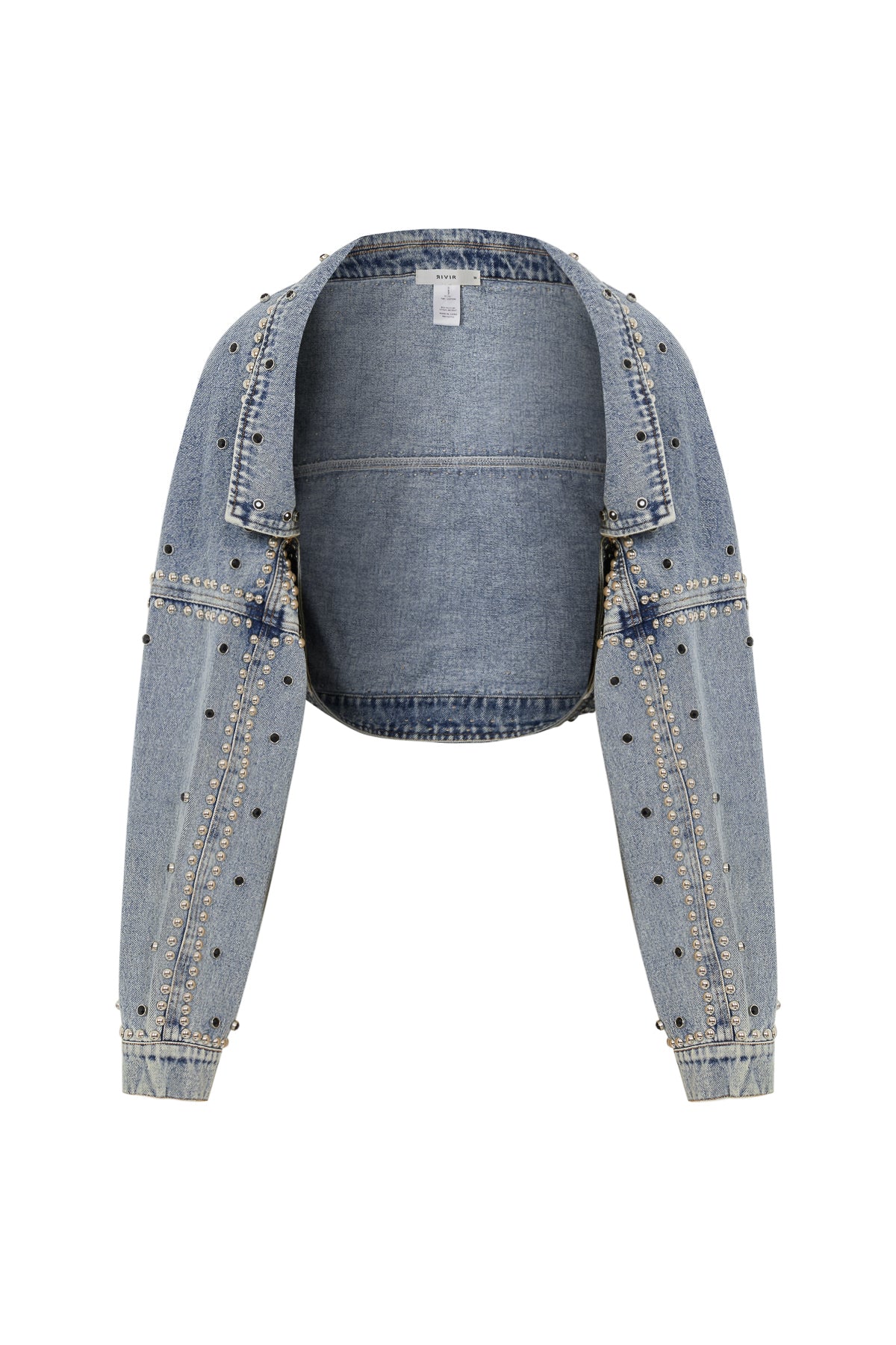 Denim Studded Bolero Jacket
