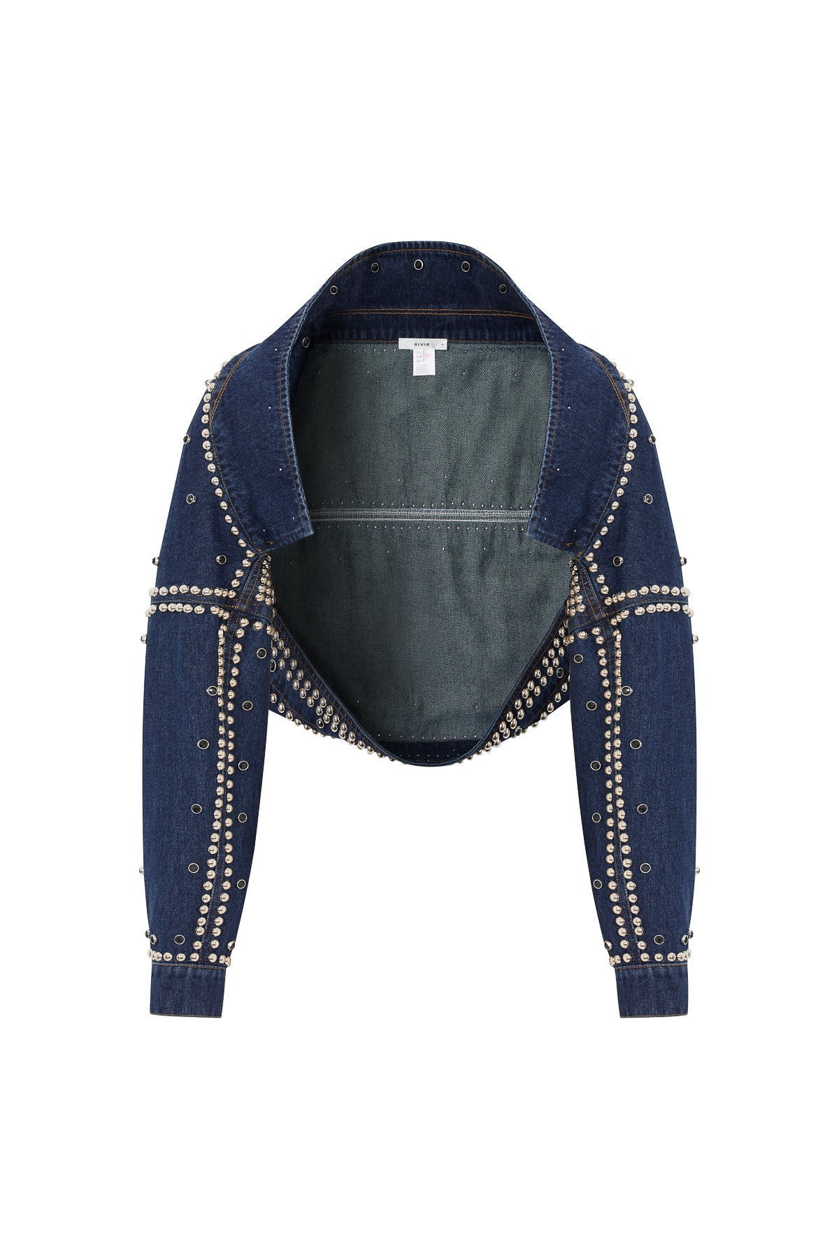 Denim Studded Bolero Jacket