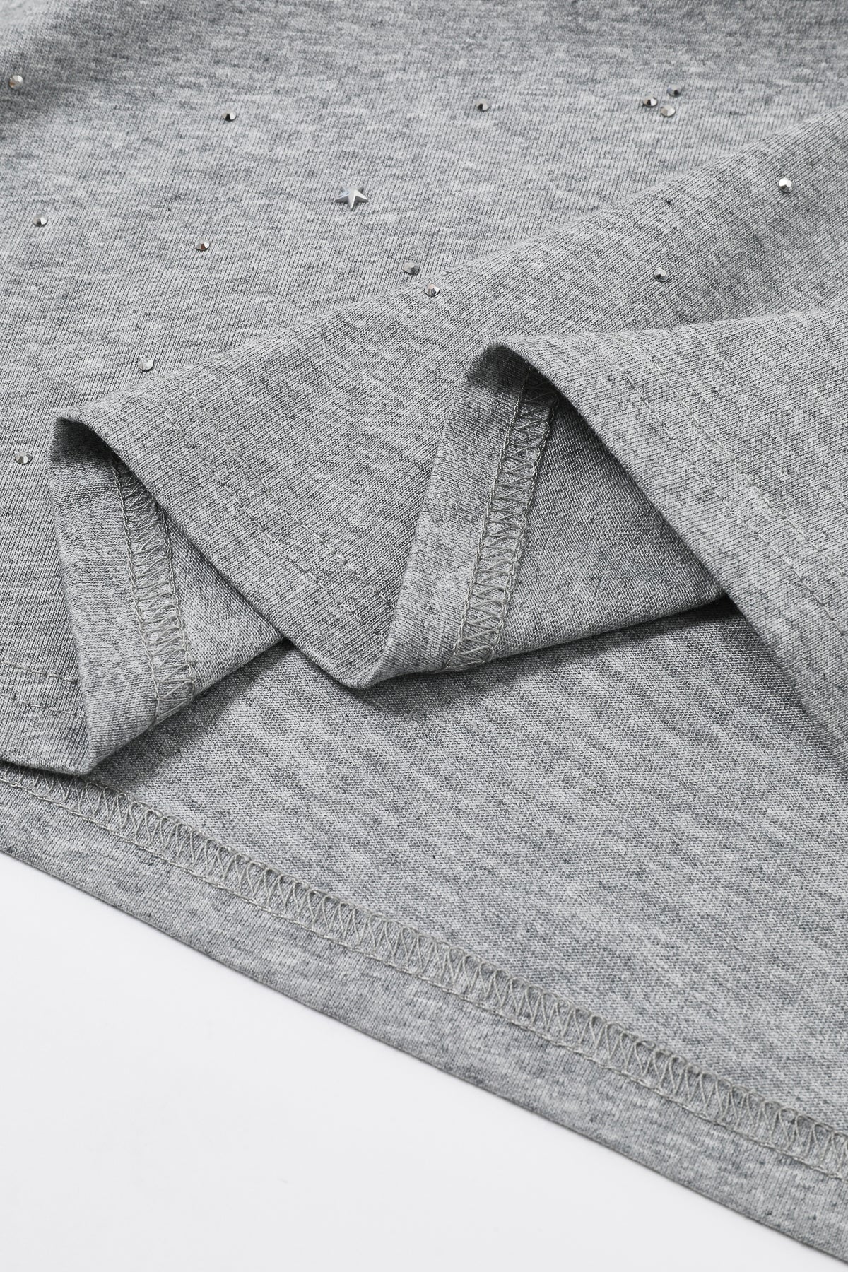 Embellished Floral Knit Sleeve Twist Top