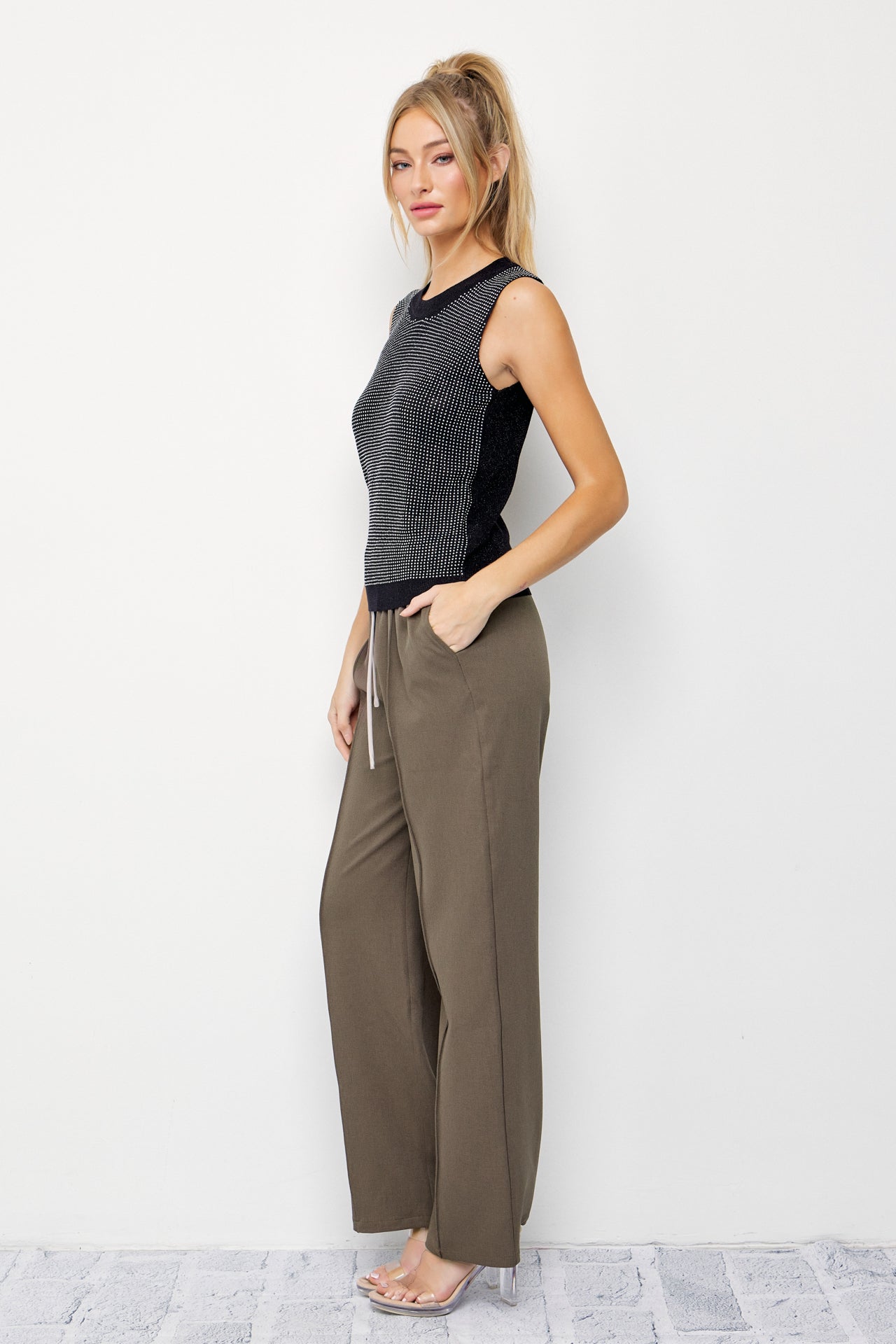 Knit Sleeveless Hot Fix Top