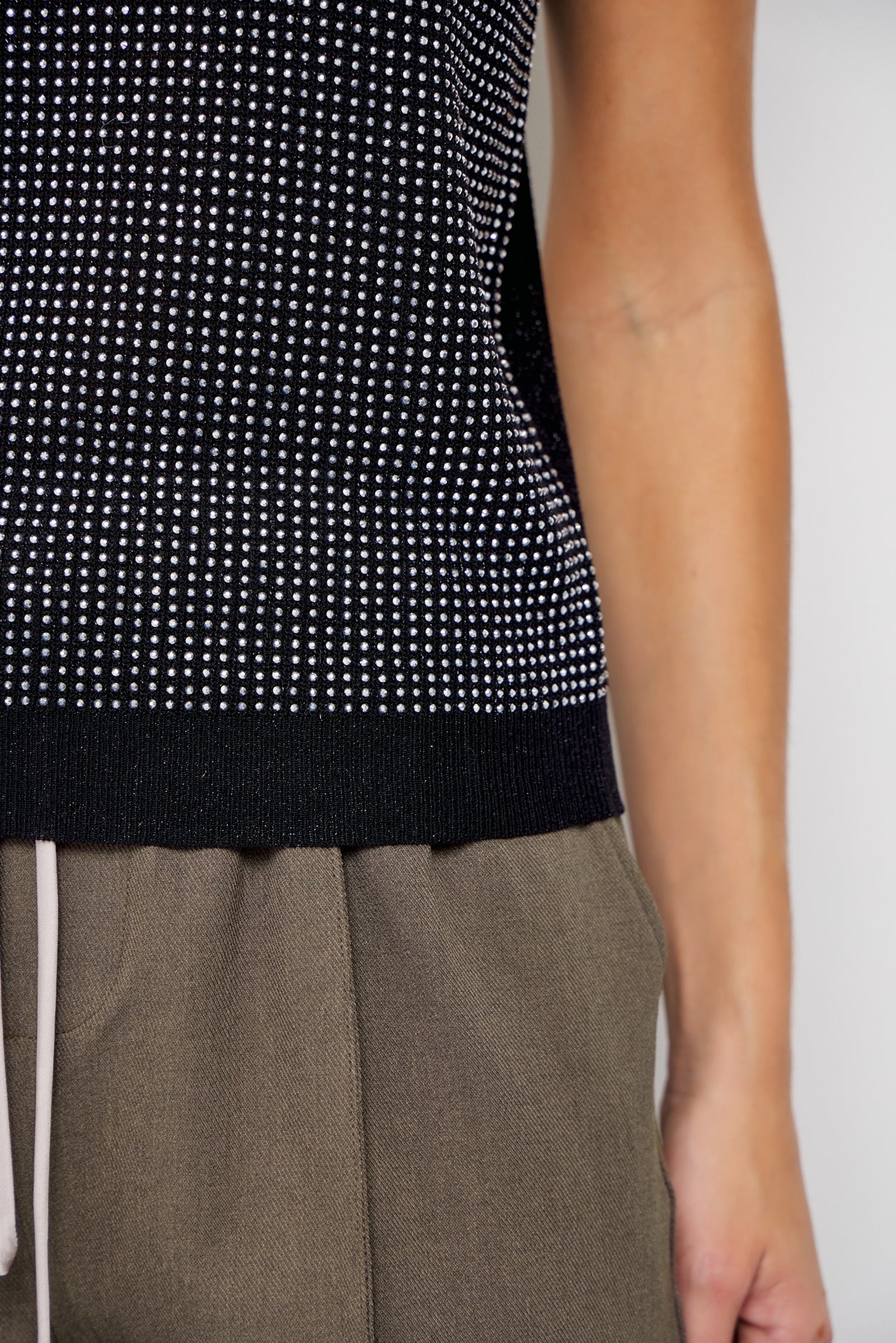 Knit Sleeveless Hot Fix Top