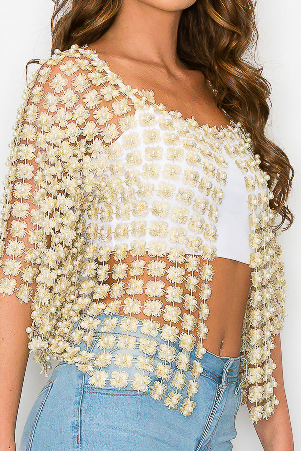 Beads Crochet Cardigan