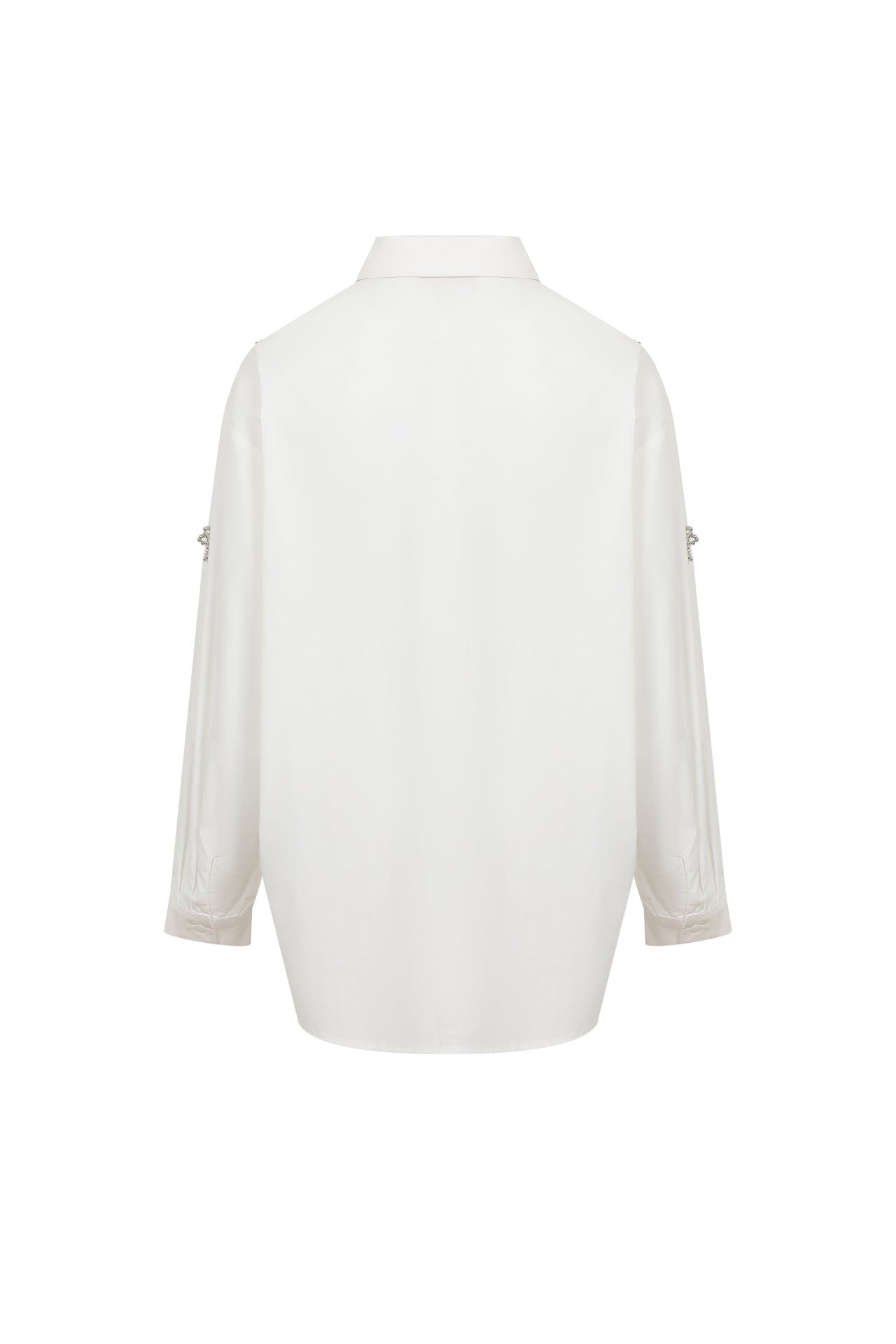 Bow Accent Button Down Shirt