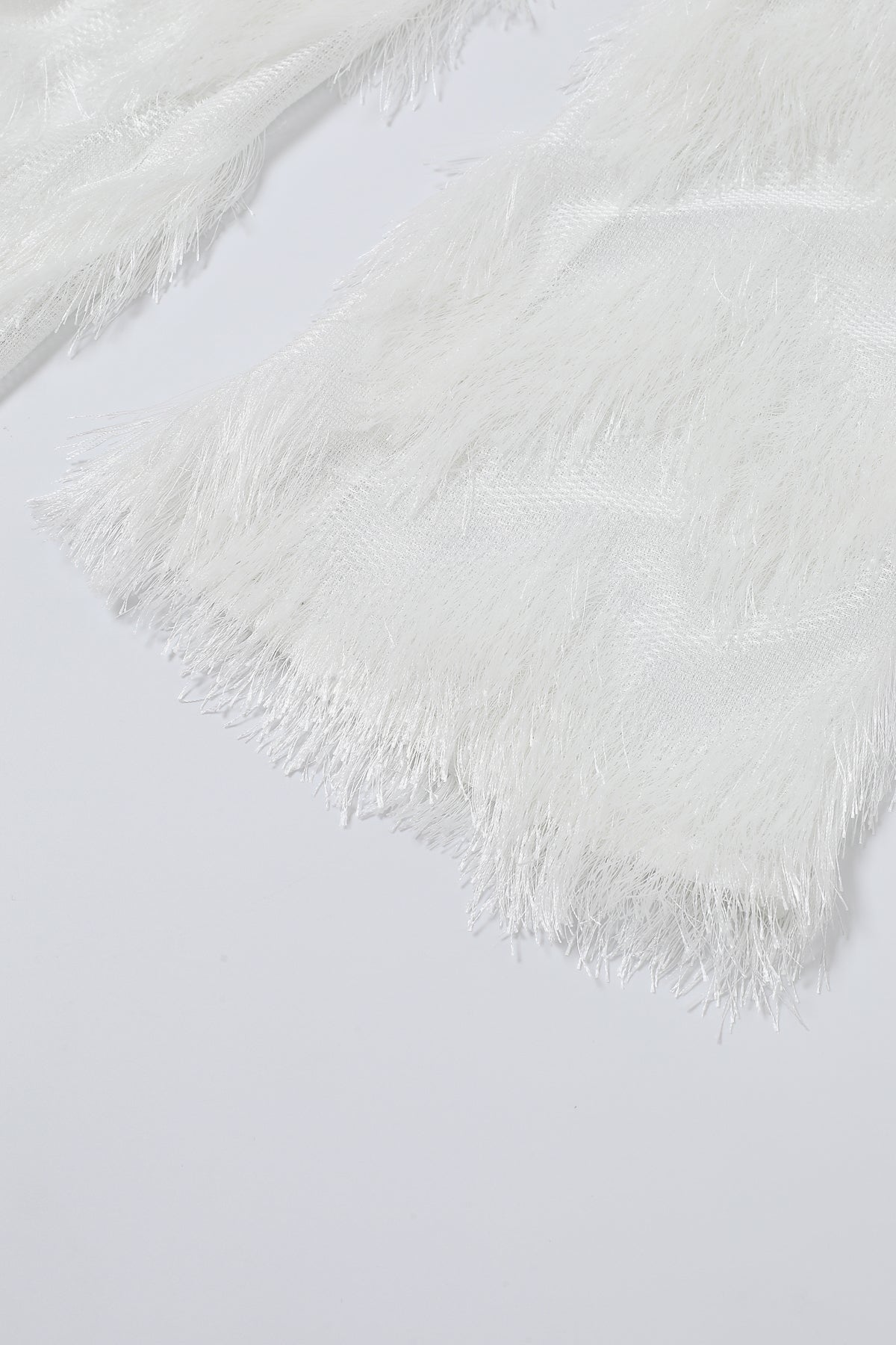 Lace Long Sleeve Dress with Zigzag Pattern