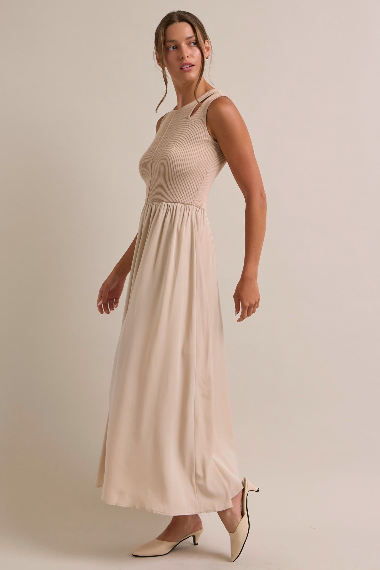 Lavinia Knit Twofer Midi Dress