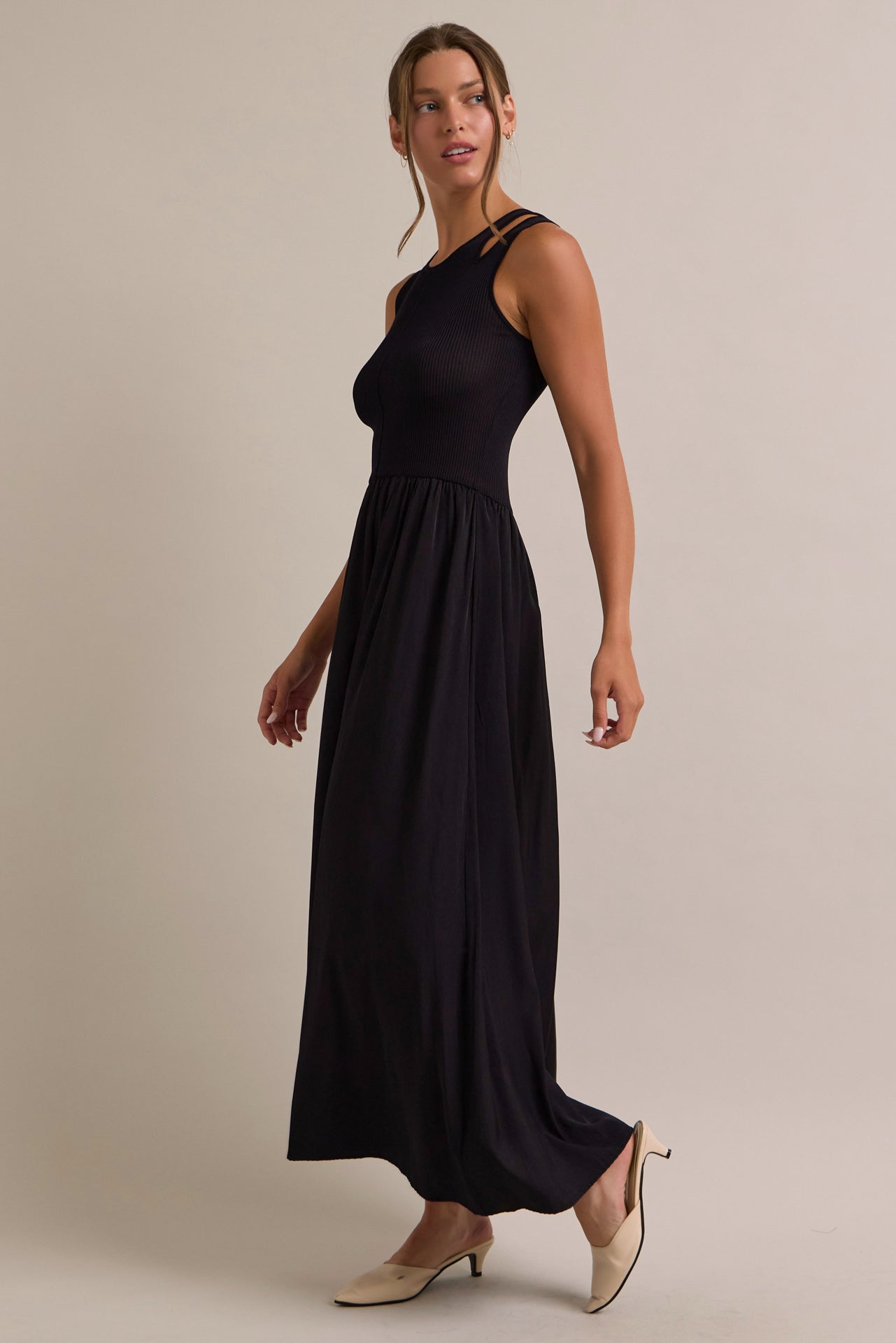 Lavinia Knit Twofer Midi Dress