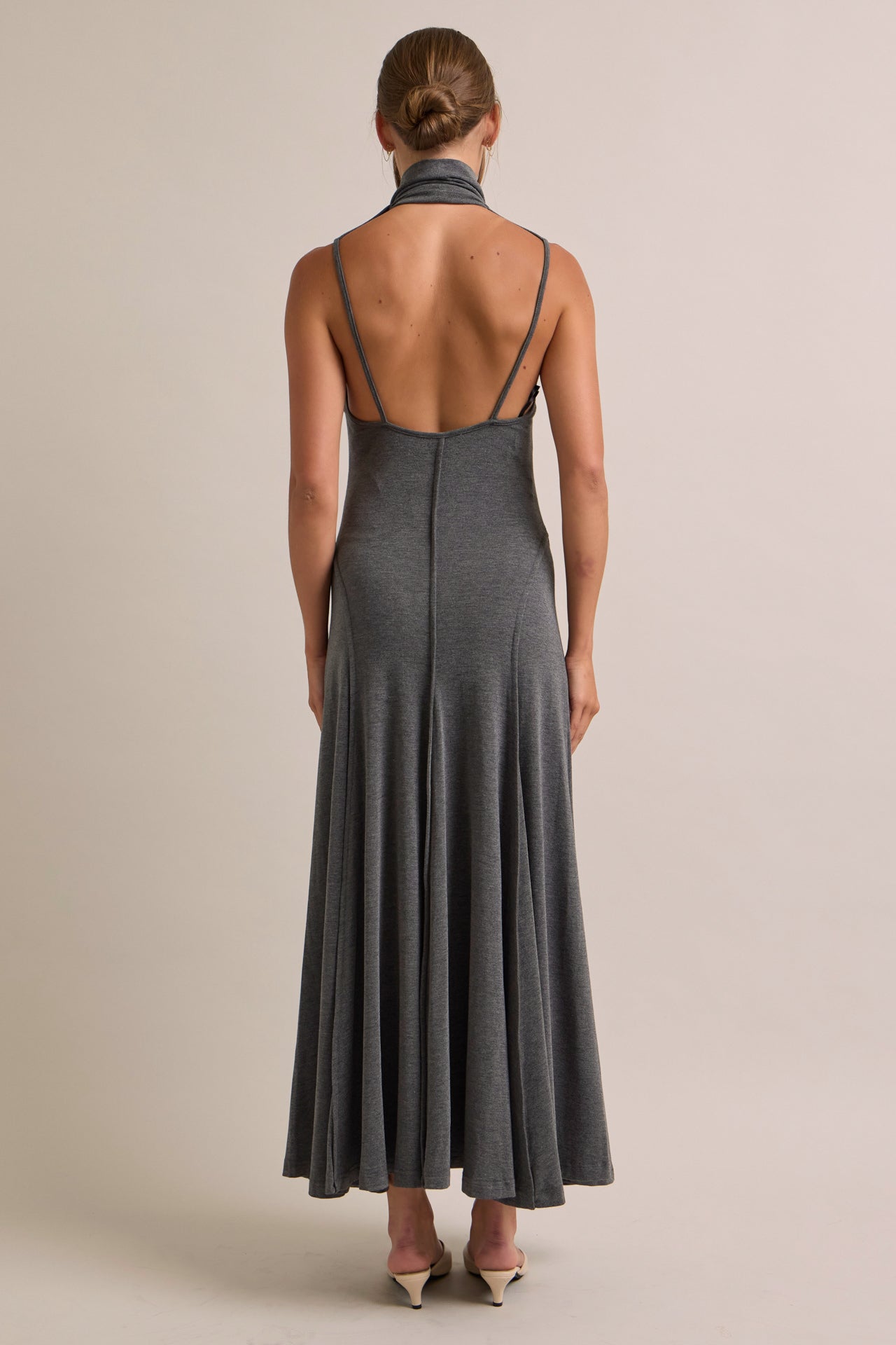 Mockneck Flowy Maxi Dress