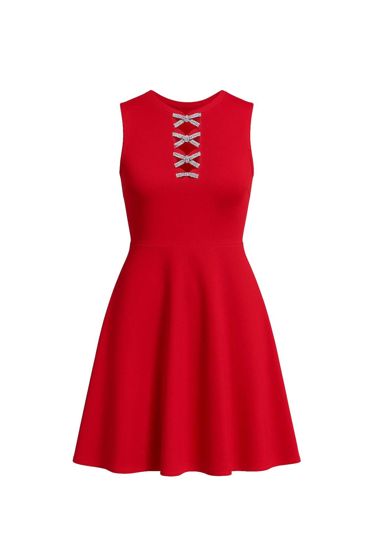 Chic, Sleek, and Always Unique Bandage Sleeveless Dress With Bows
