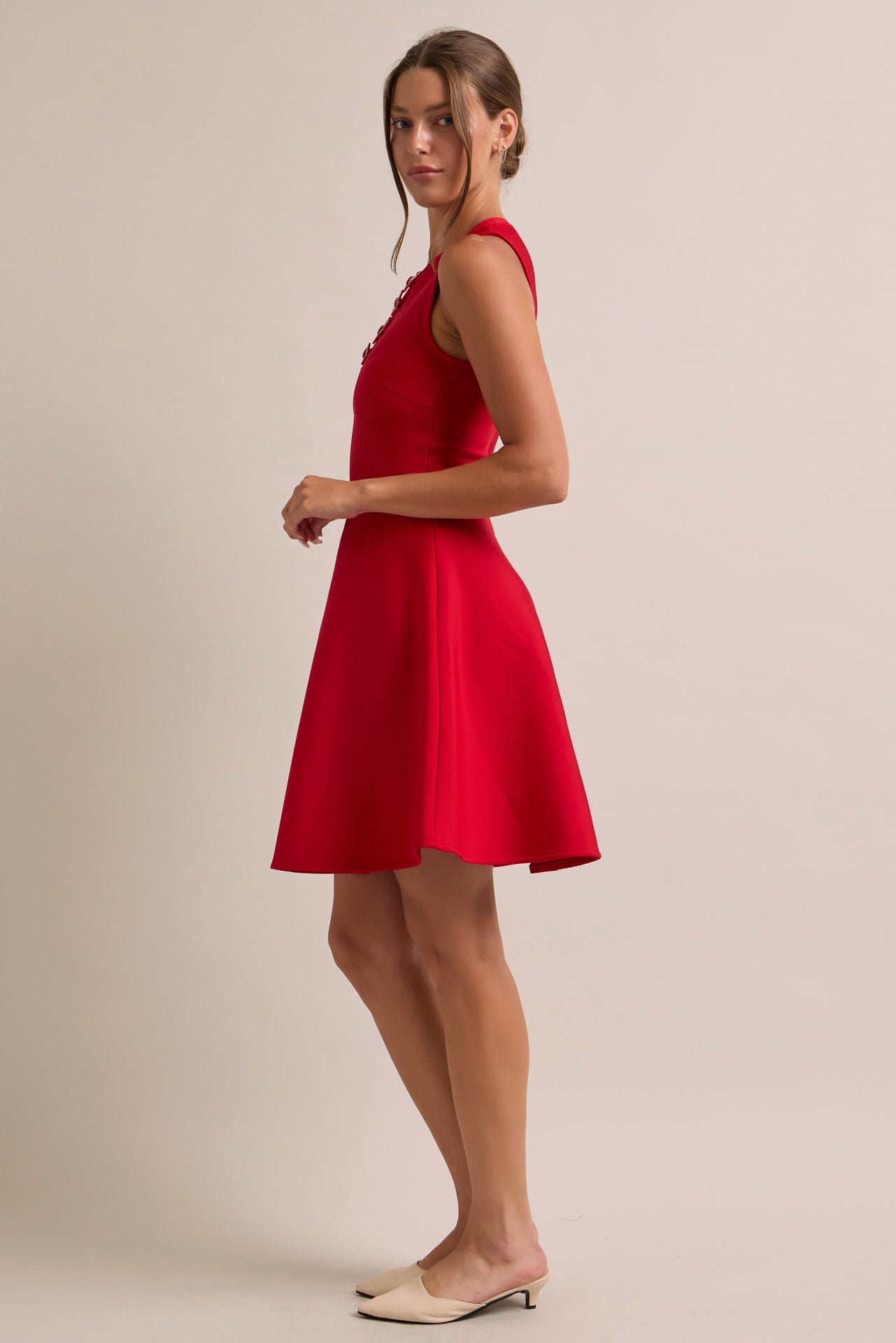 Chic, Sleek, and Always Unique Bandage Sleeveless Dress With Bows