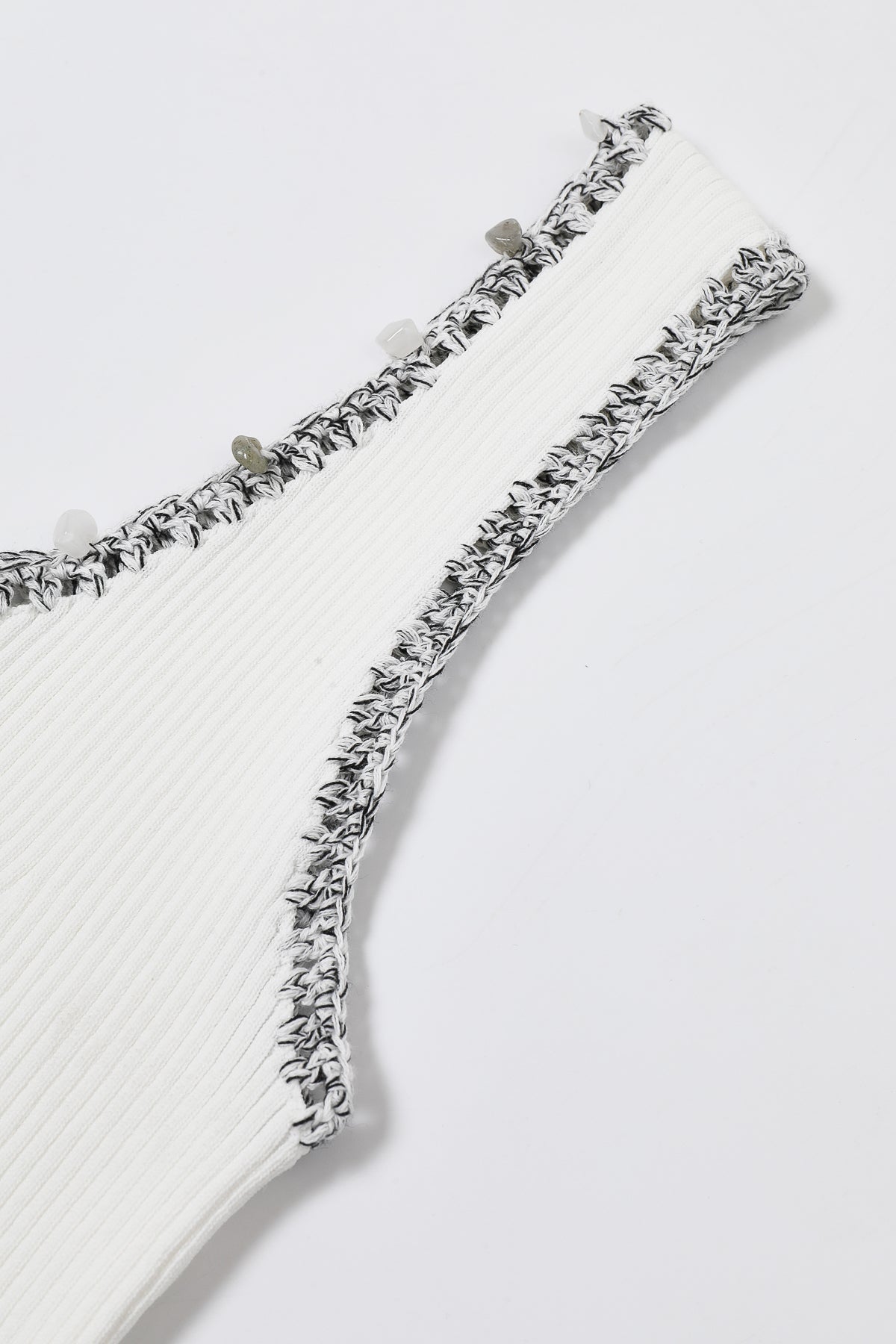 Stone Embellished Knit Tank Top