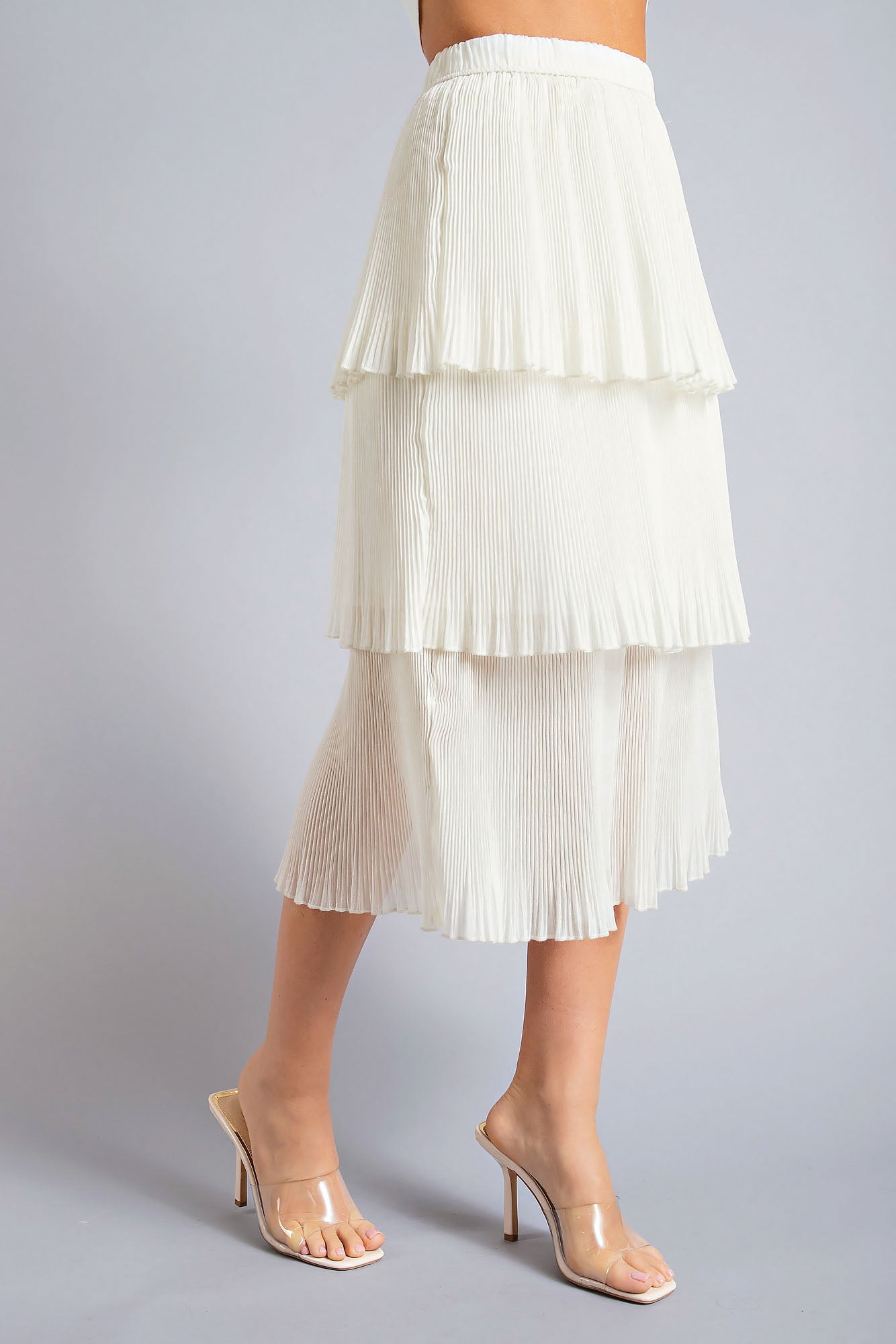 Tiered Midi Skirt