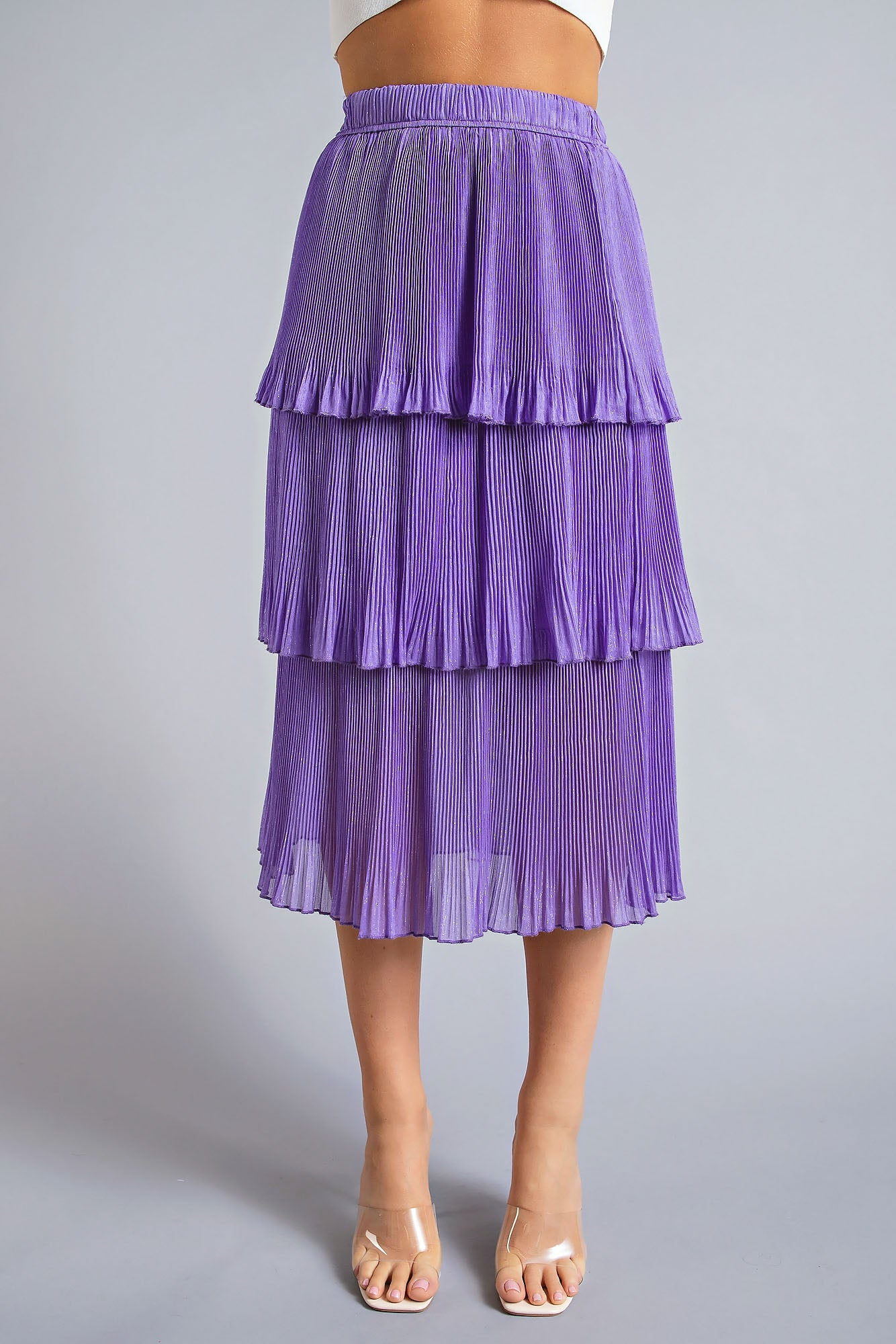Tiered Midi Skirt