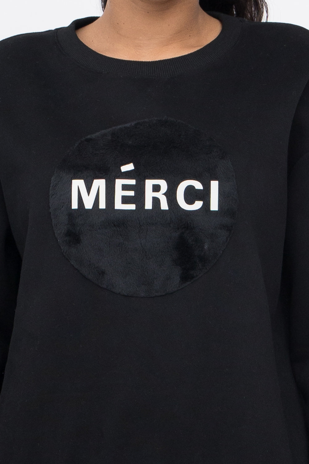 Merci Fleece Sweat Shirt