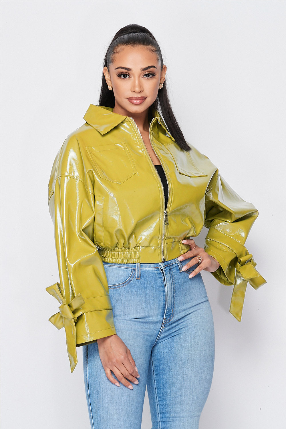 Long Sleeve Pu Jacket