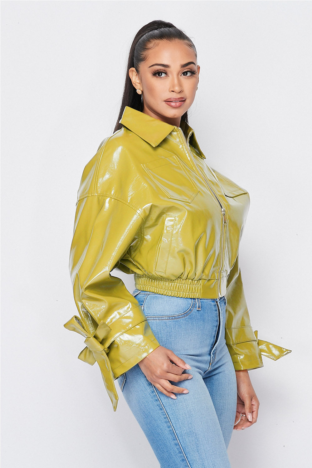 Long Sleeve Pu Jacket